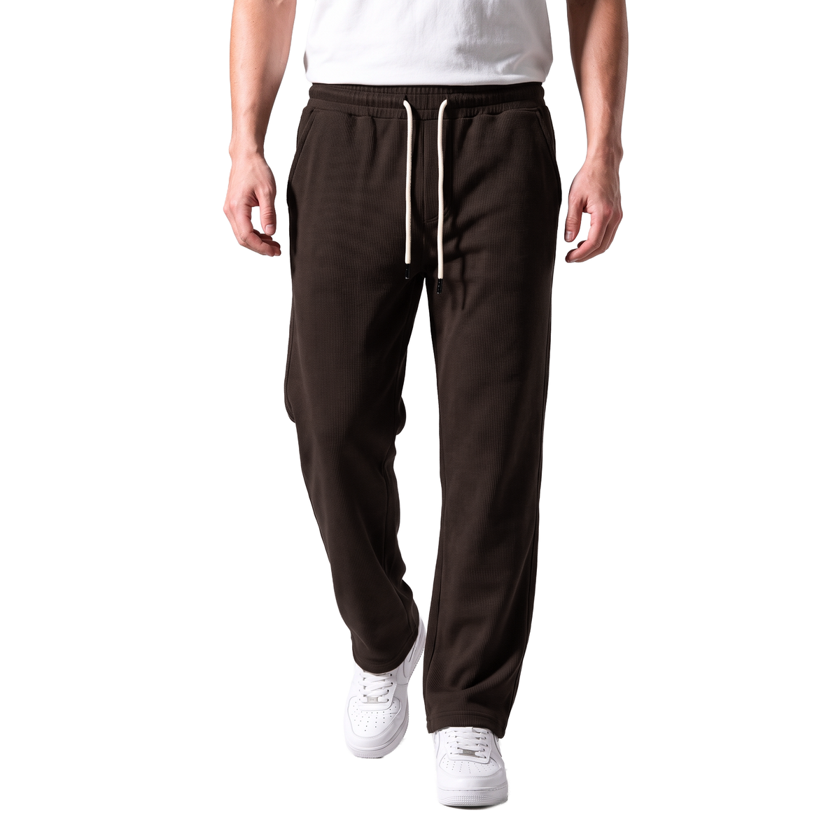 Clover ribbed interlock joggers with a utility pocket