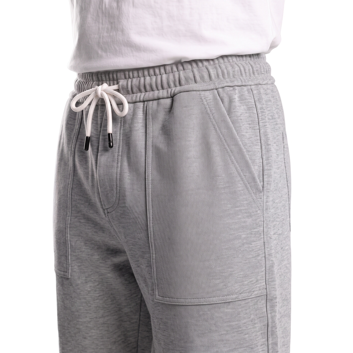 Clover ribbed interlock joggers with a slip-on pocket