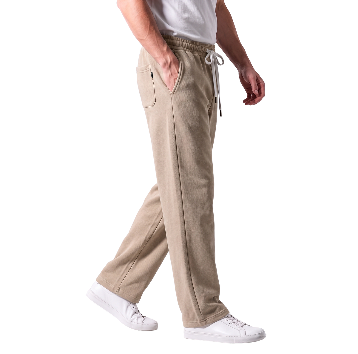 Clover ribbed interlock joggers with a utility pocket