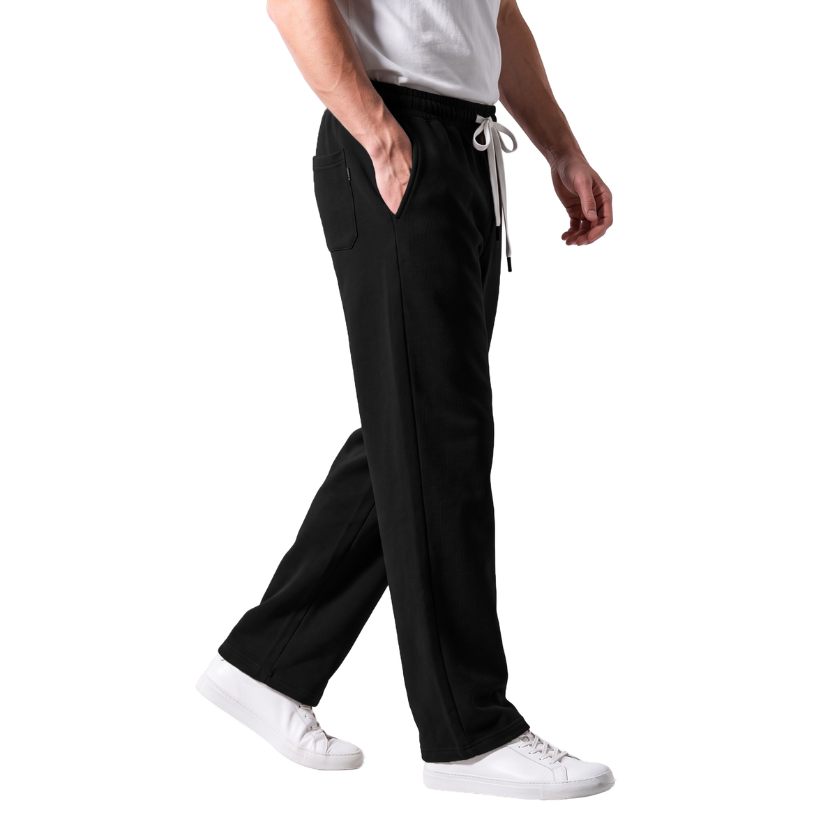 Clover ribbed interlock joggers with a utility pocket