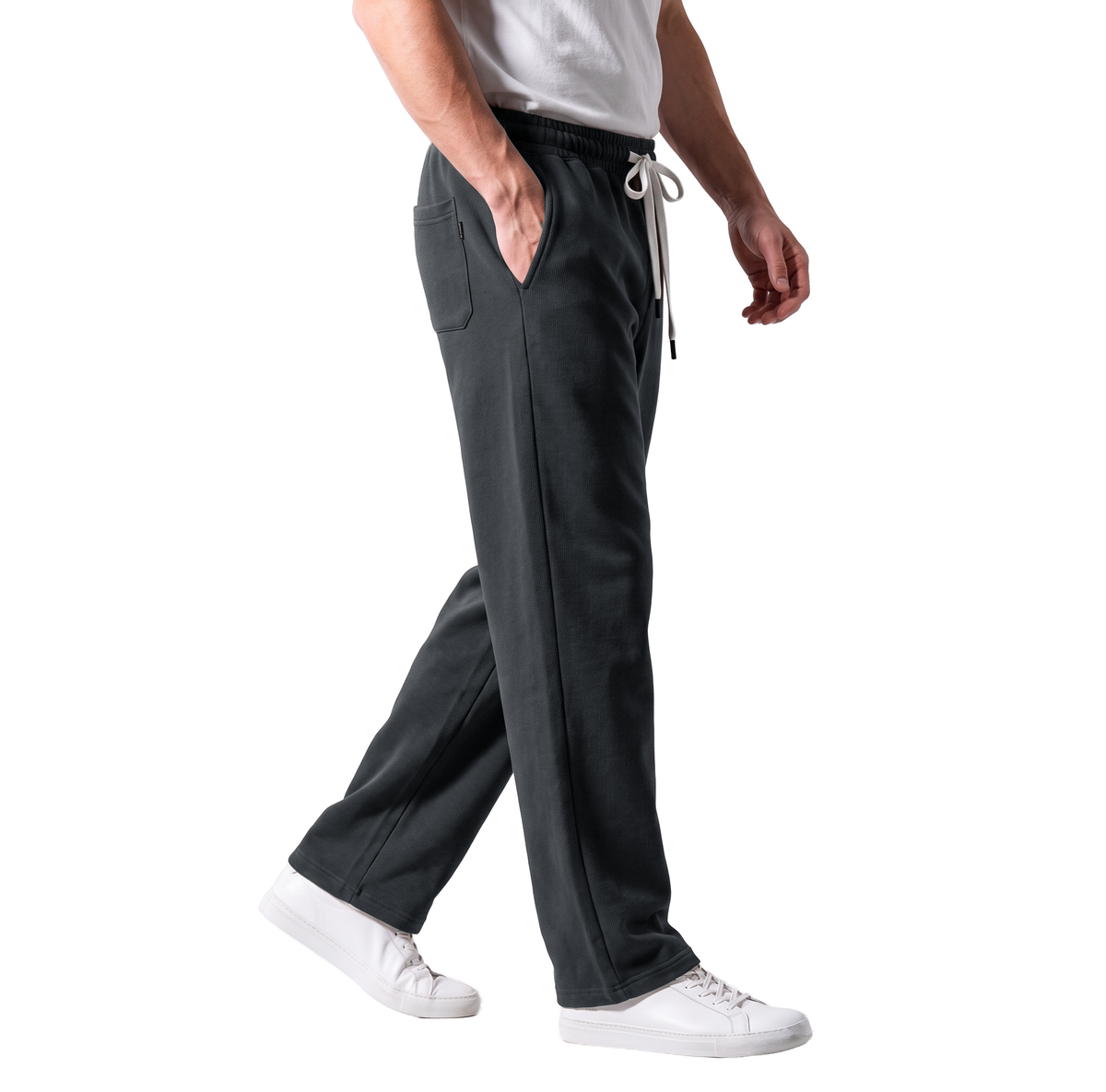 Clover ribbed interlock joggers with a utility pocket