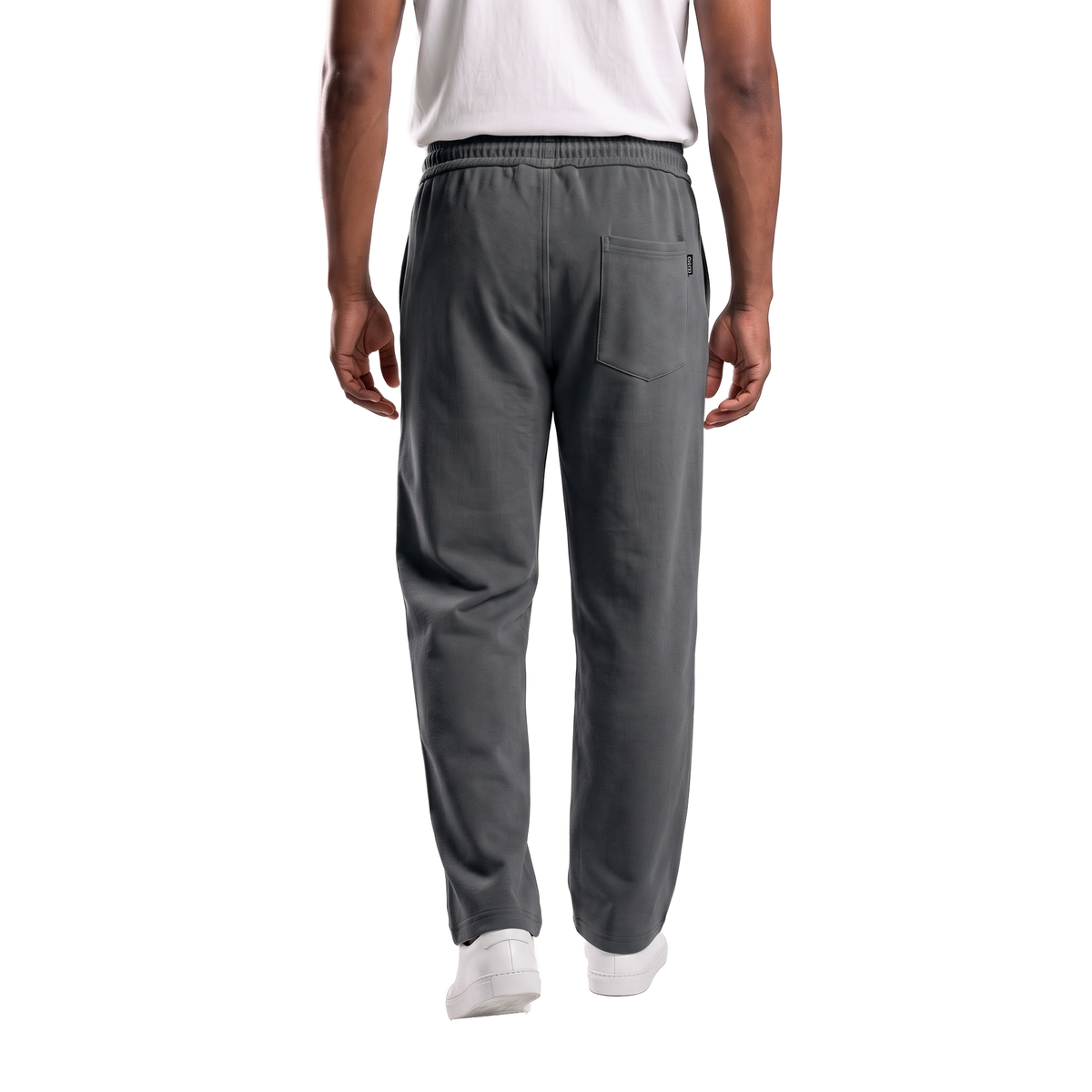 Clover ribbed interlock joggers with a slip-on pocket