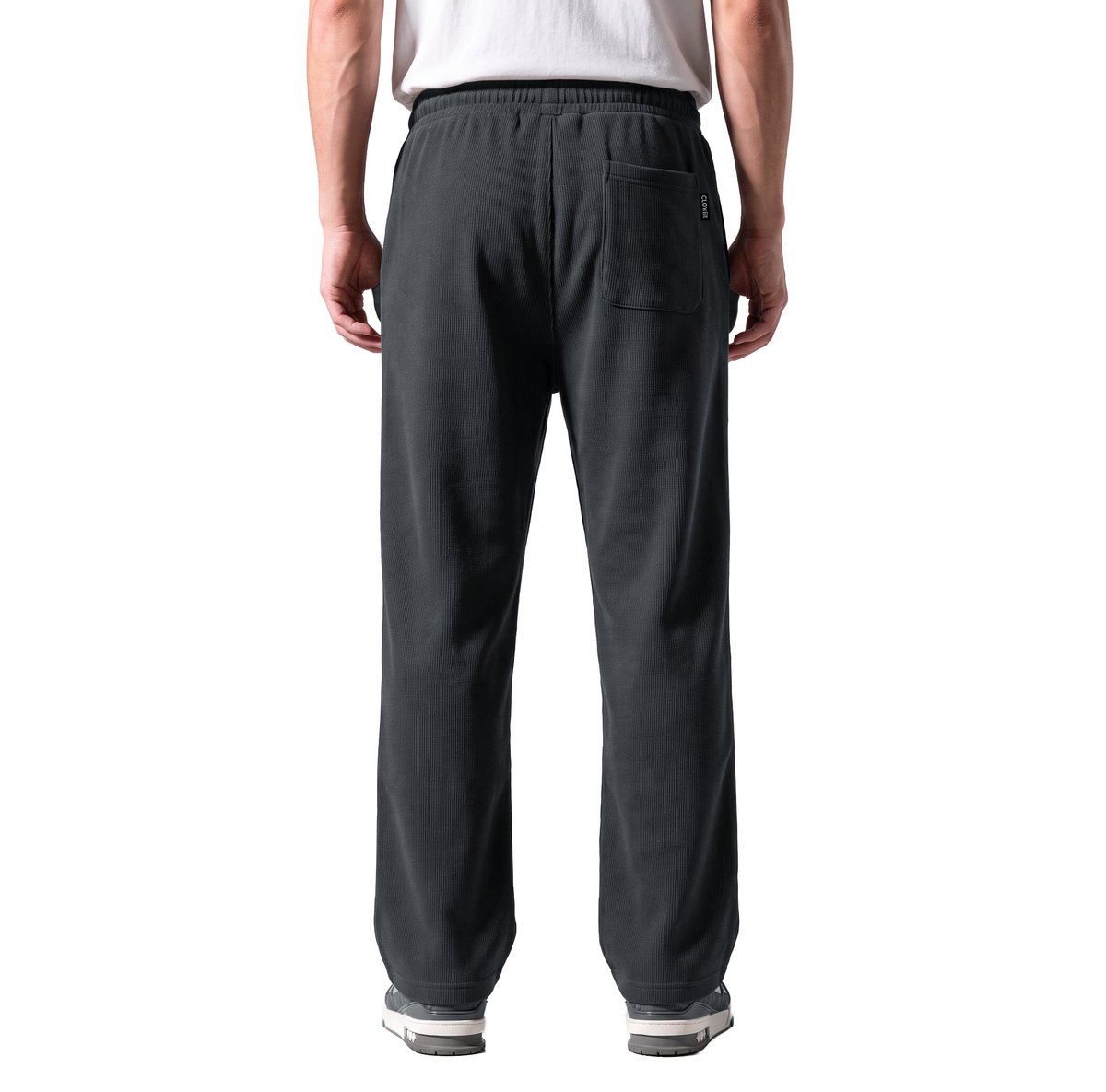 Clover ribbed interlock joggers with a utility pocket