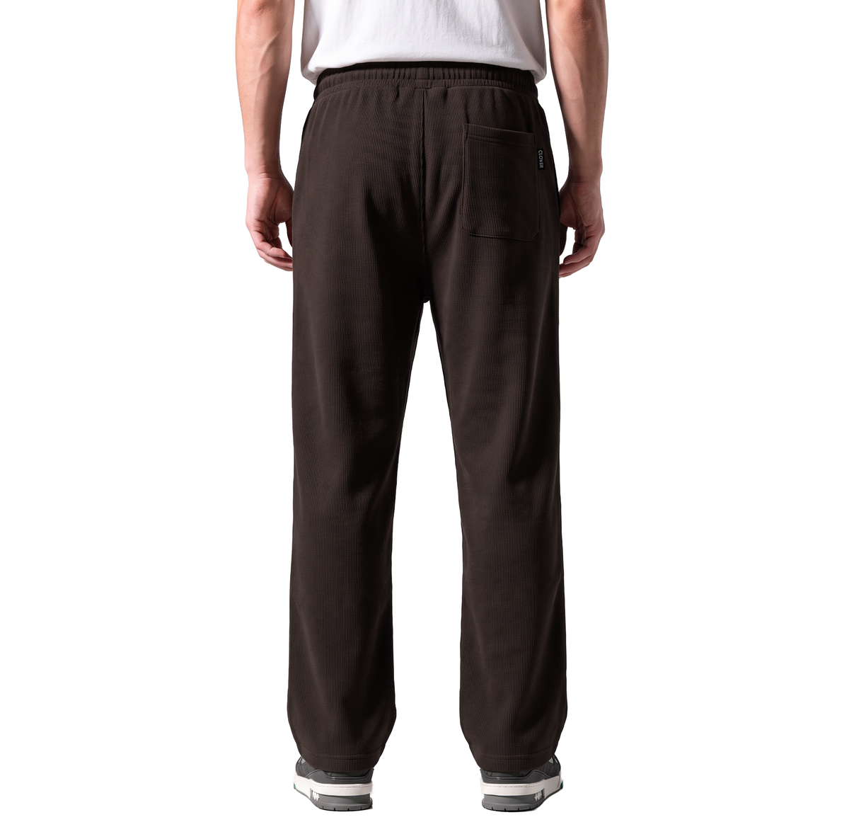 Clover ribbed interlock joggers with a utility pocket
