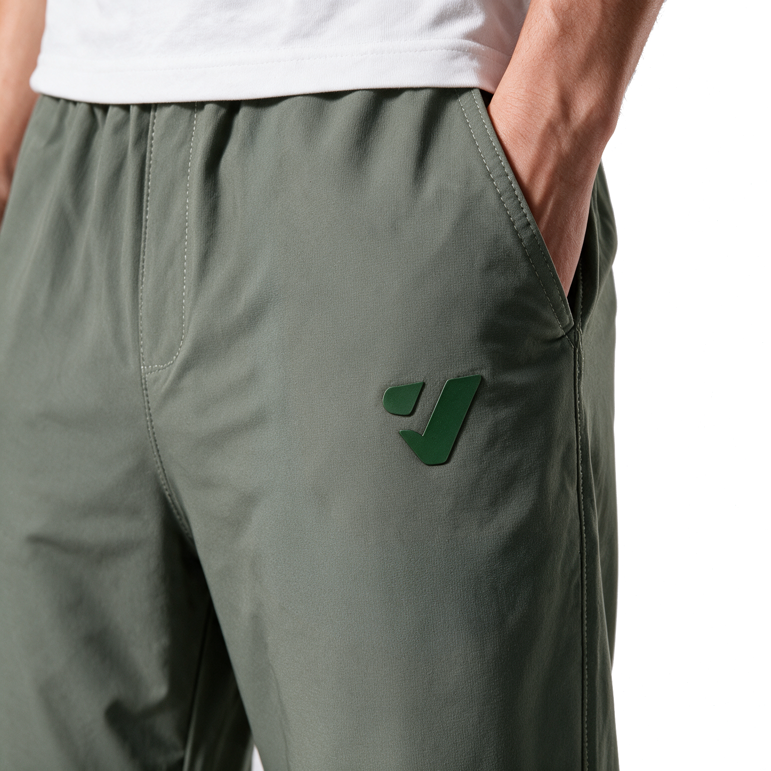Clover Soft joggers featuring a rubber print and a cut-and-sew design