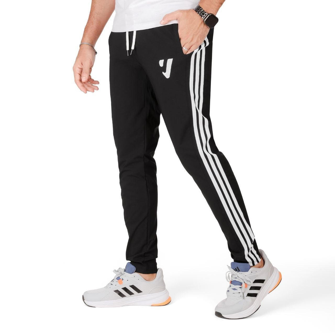 Soft nylon embroidered trousers ( LOGO )