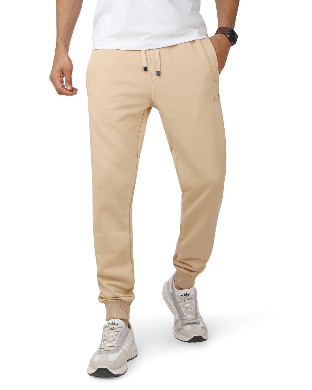 Clover Cotton Sweatpants Beige