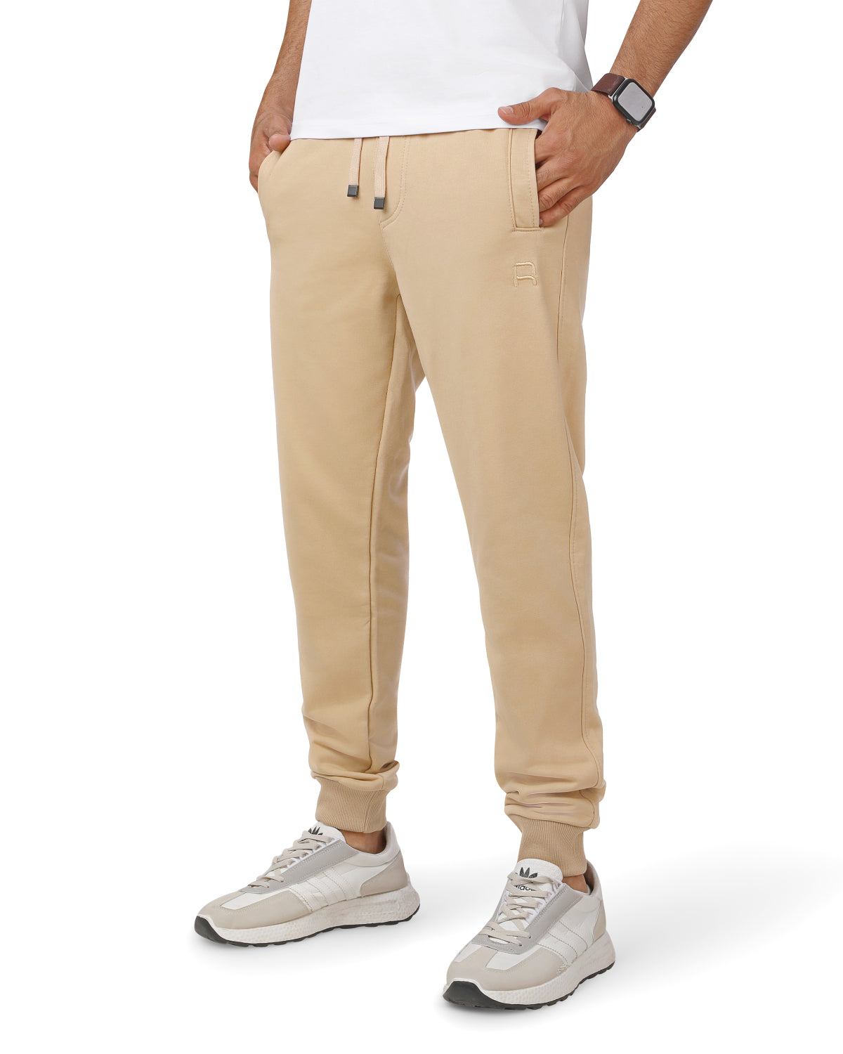 Clover Cotton Sweatpants Beige