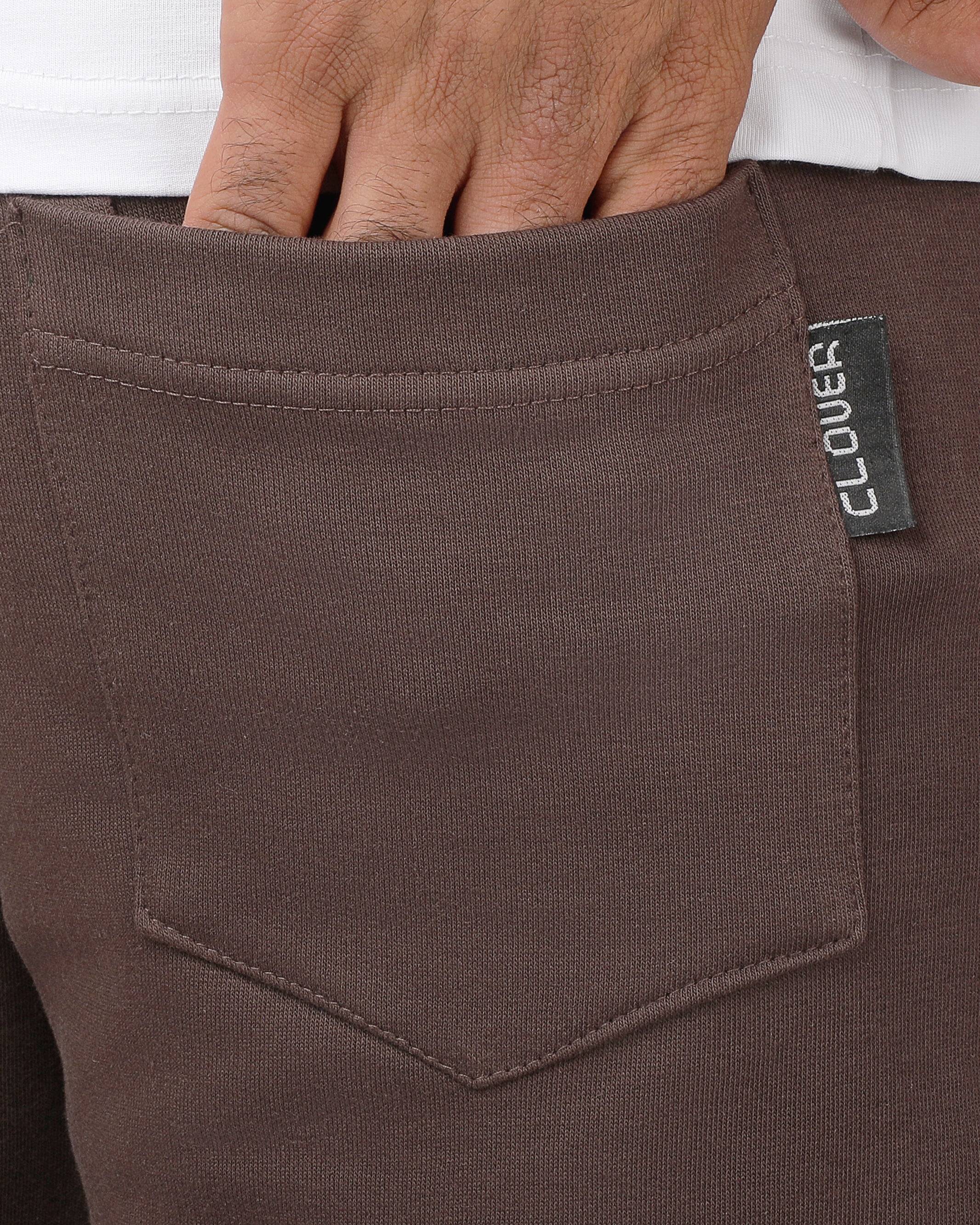 Clover Cotton Sweatpants Brown