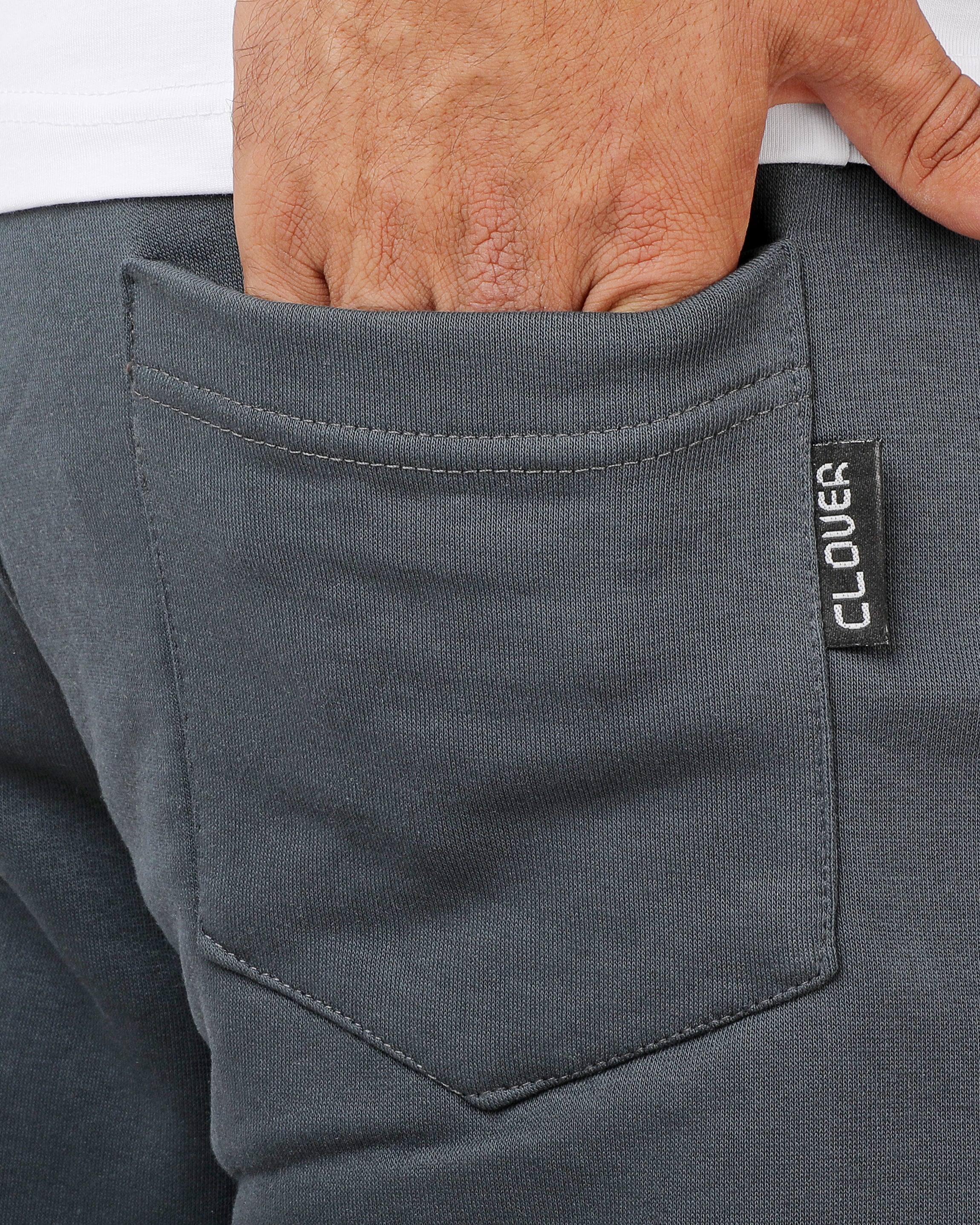 Clover Cotton Sweatpants Gray