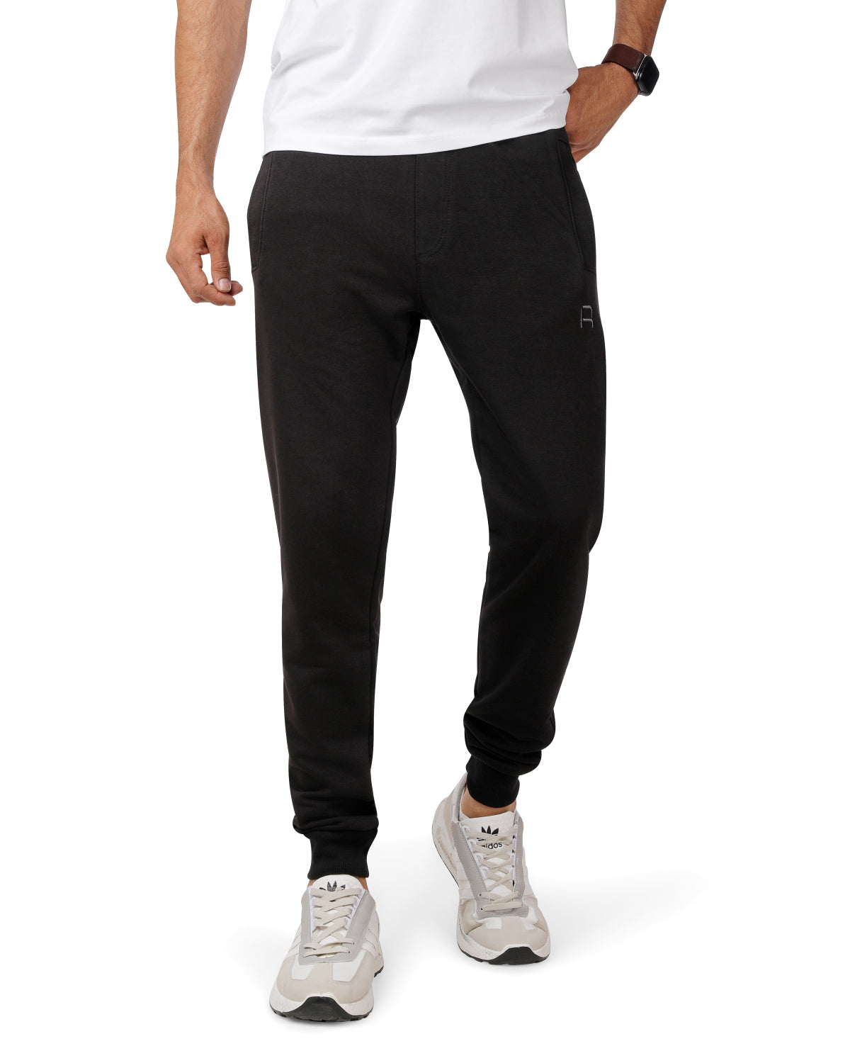 Clover Cotton Sweatpants black