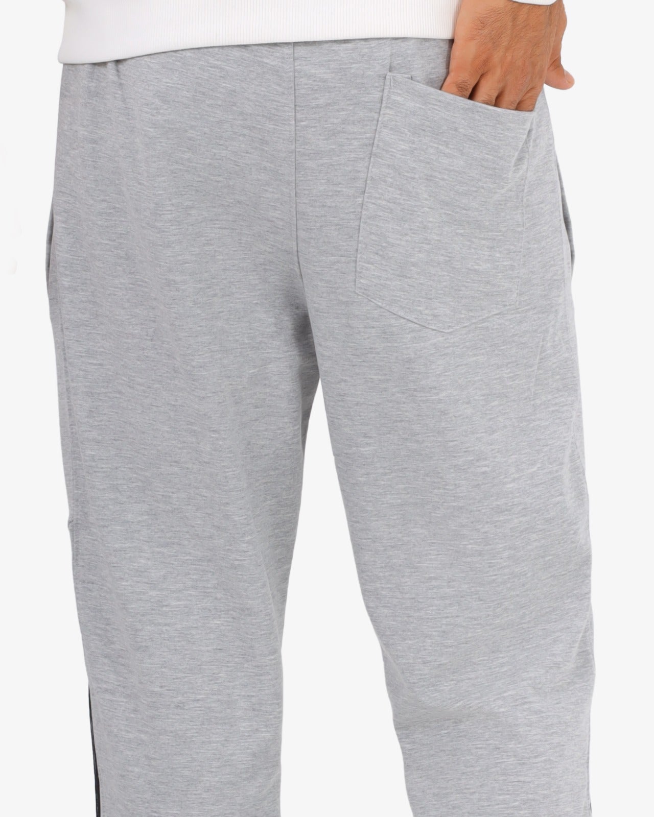 Wide-leg embroidered sweatpants (3-line design)
