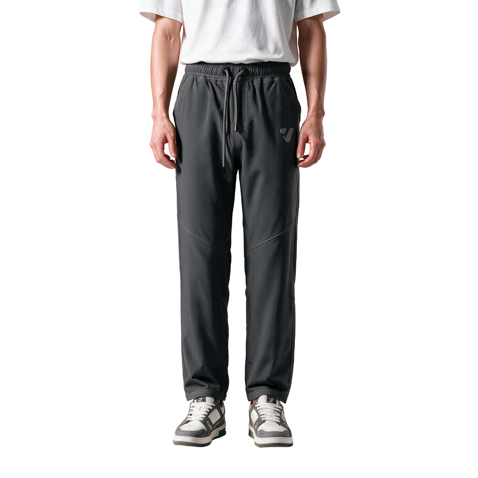 Clover Soft joggers featuring a rubber print and a cut-and-sew design