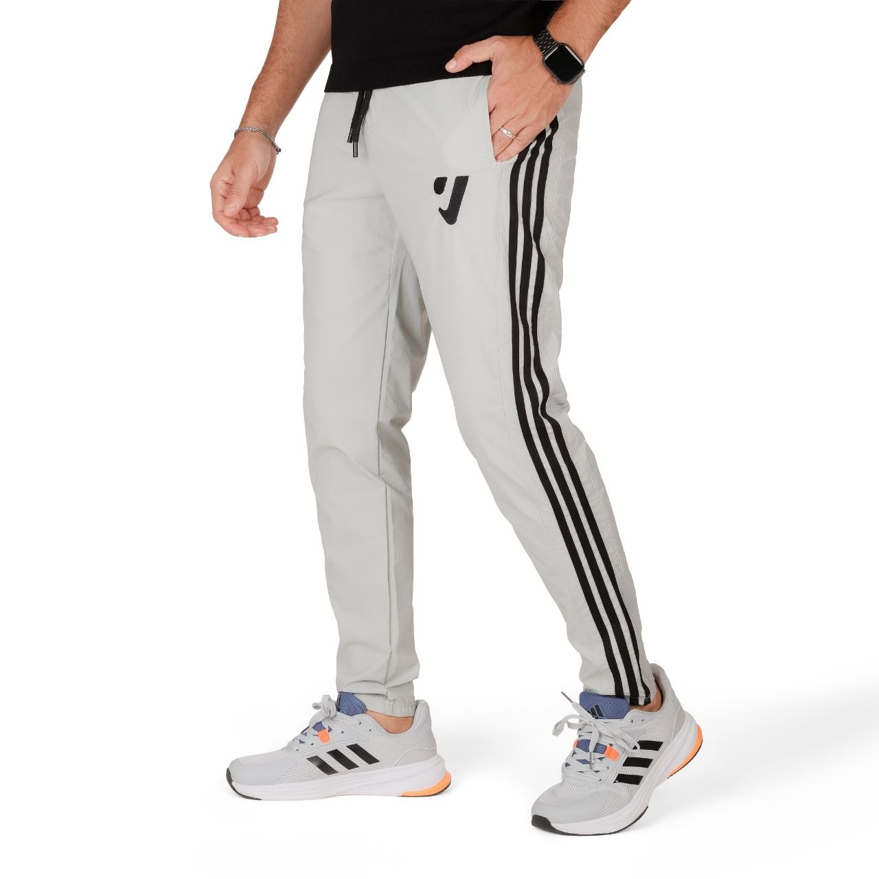 Soft nylon embroidered trousers ( LOGO )