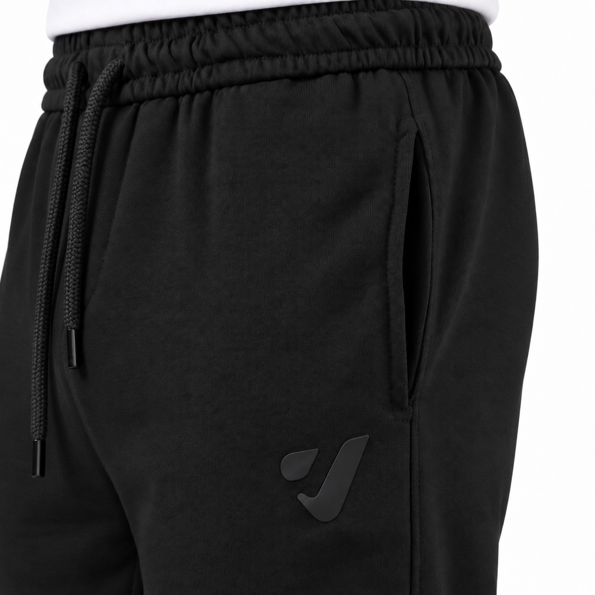 Clover wide-leg cotton terry cloth trousers with rubber-print.