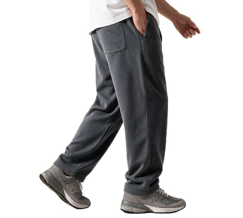 Clover wide-leg cotton terry cloth trousers with embroidery