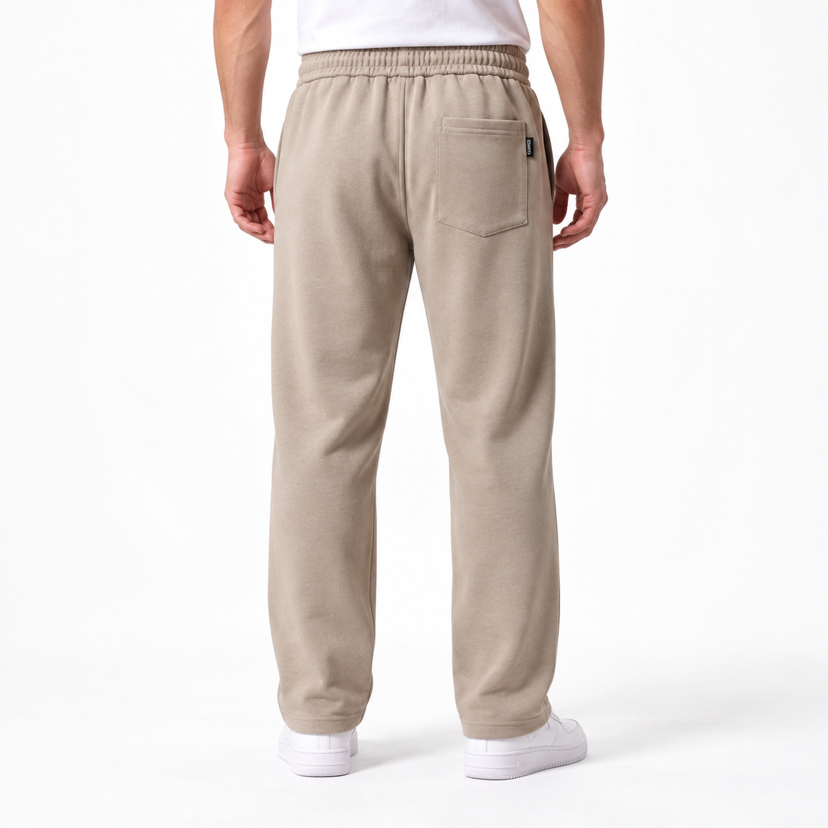 Clover wide-leg cotton terry cloth trousers with rose embroidery