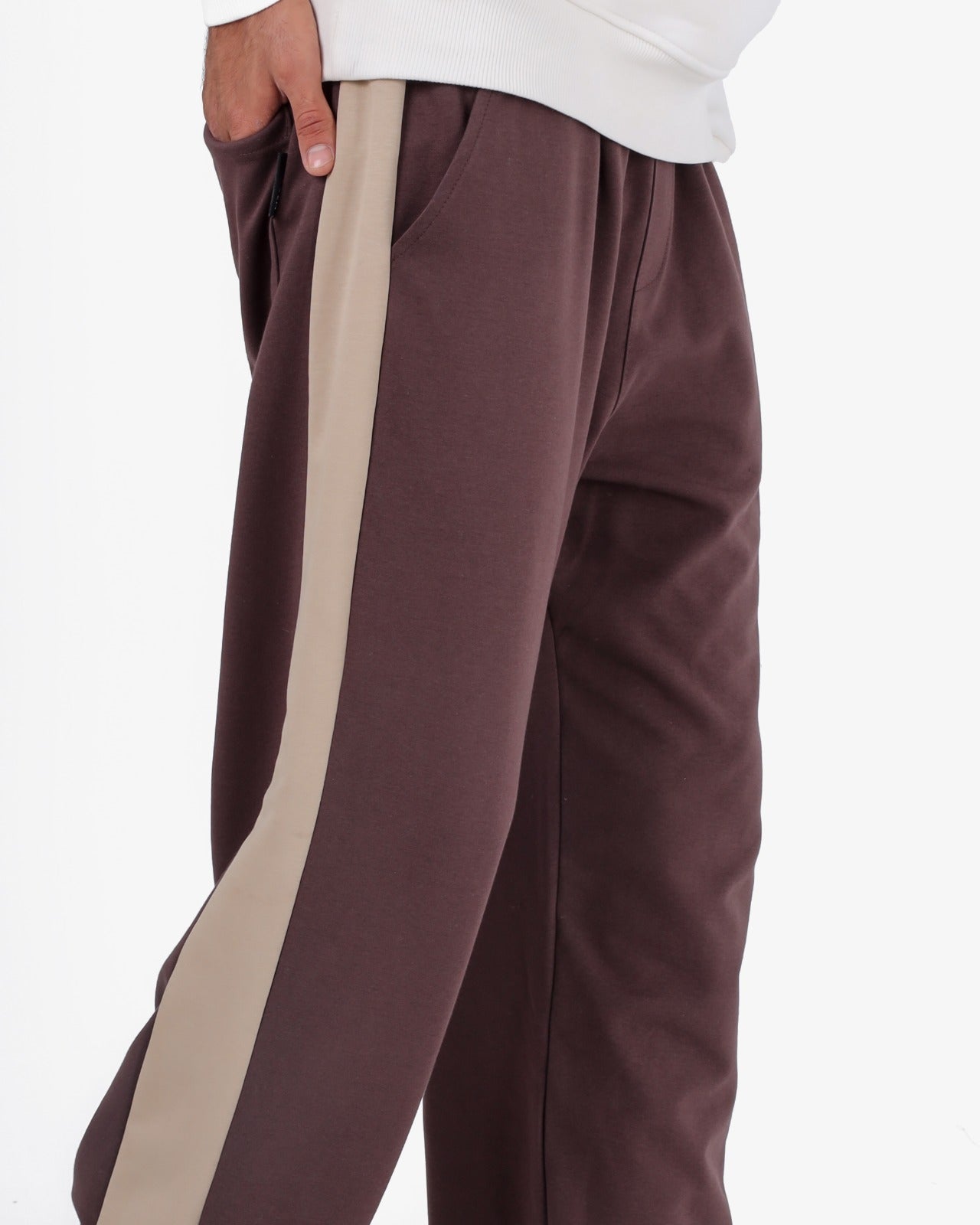 CLOVER Interlock Wide-Leg Joggers (DESIGNED FOR YOU) BROWN