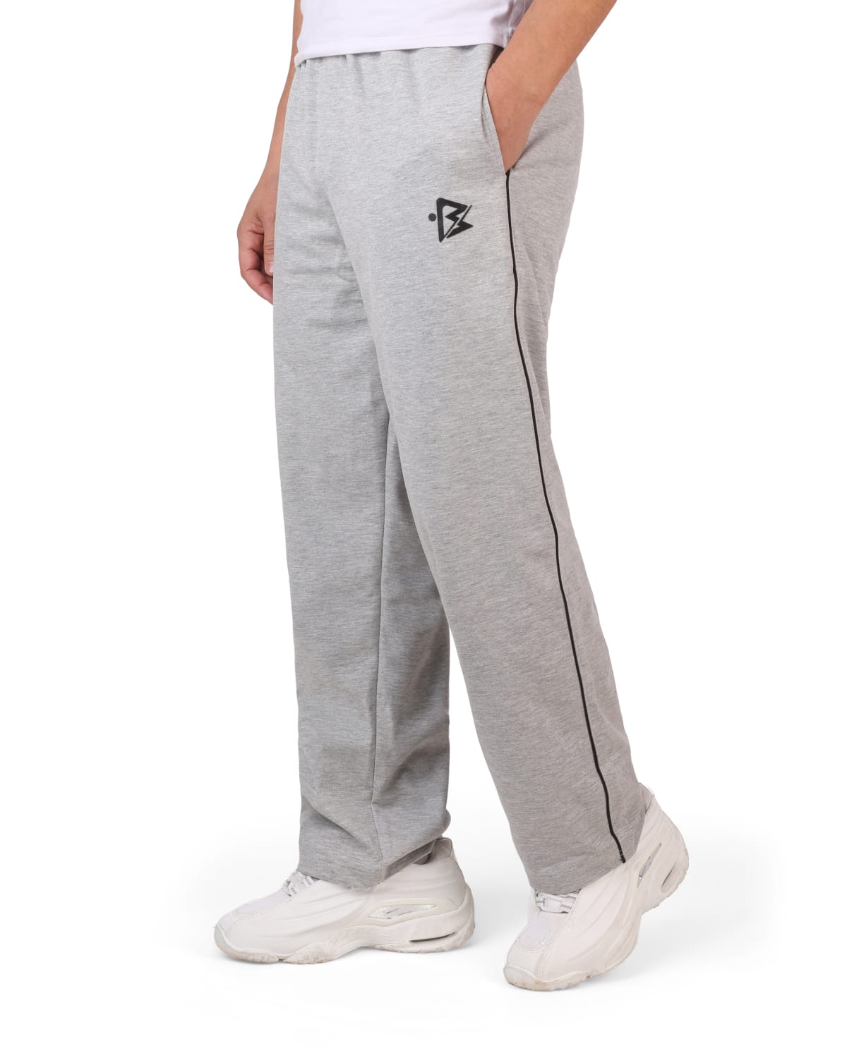 Interlock Wide-Leg Shalwar Pants(light gray)