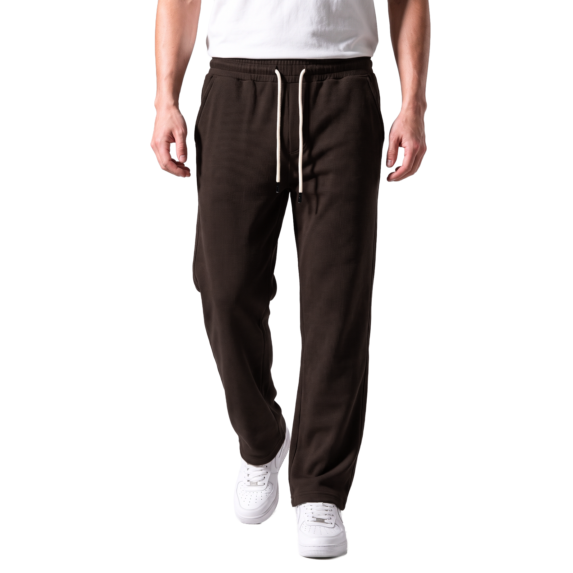 Clover ribbed interlock joggers with a utility pocket