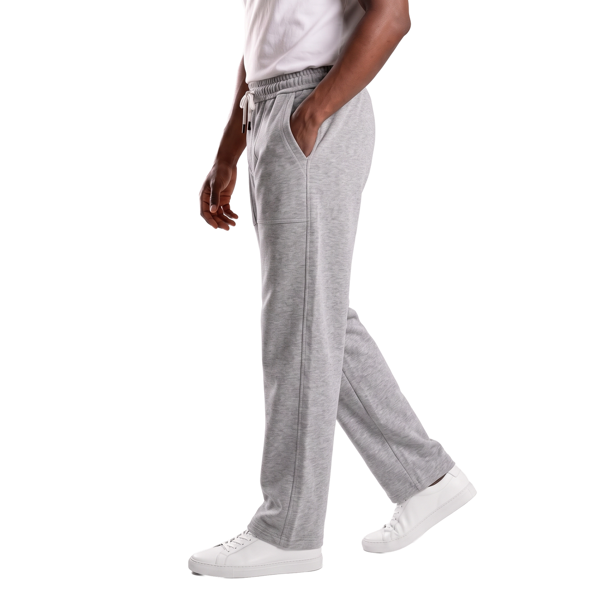 Clover ribbed interlock joggers with a slip-on pocket