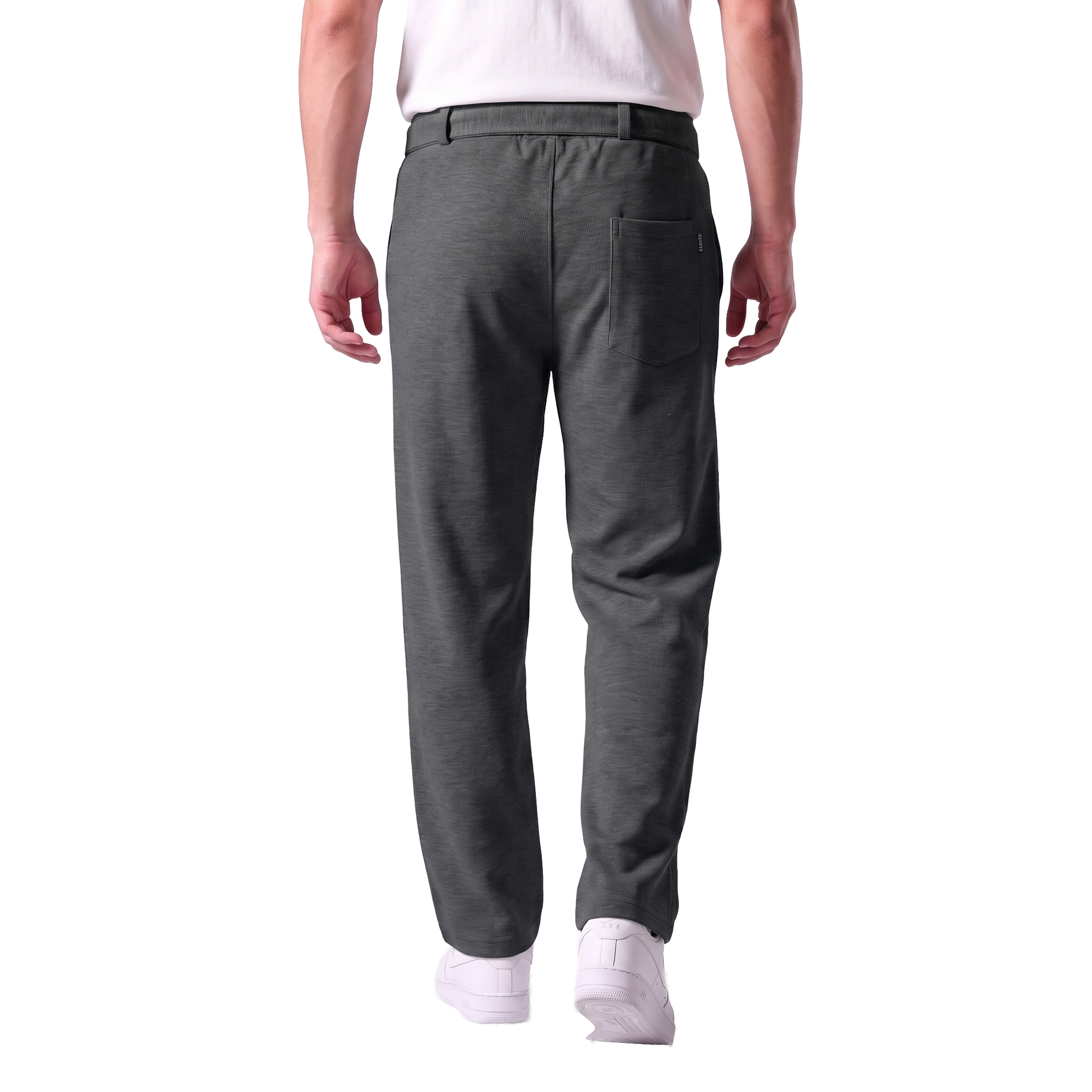 Clover ribbed interlock  joggers with waistband