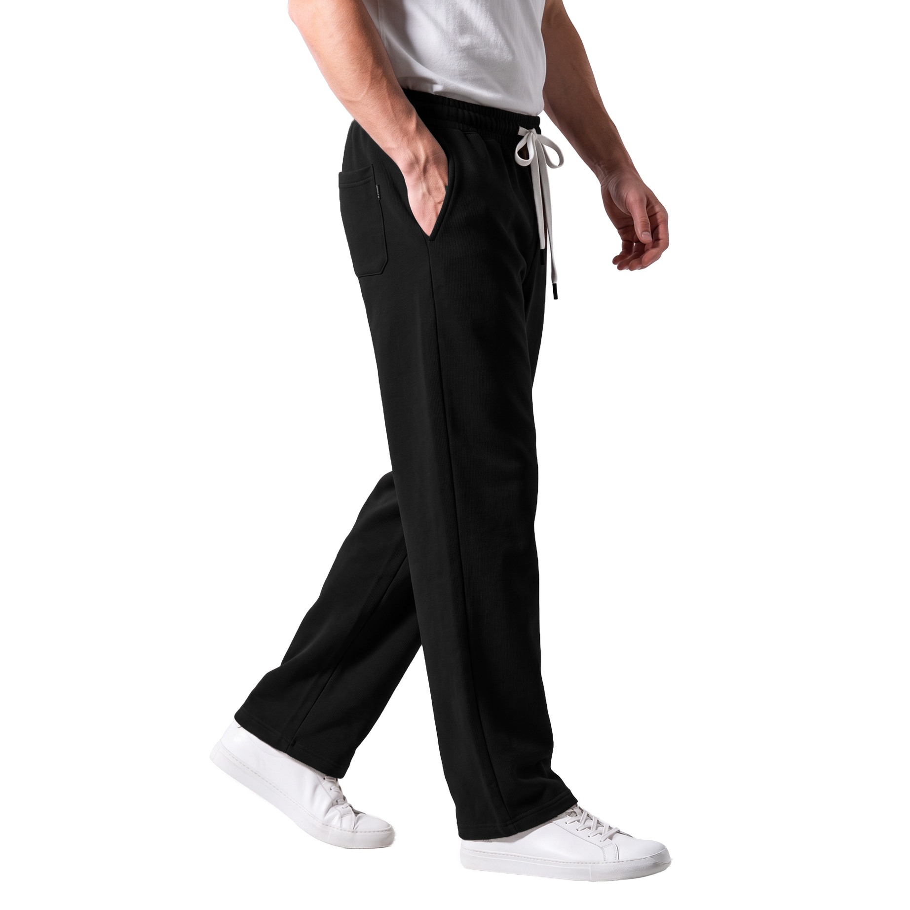 Clover ribbed interlock joggers with a utility pocket