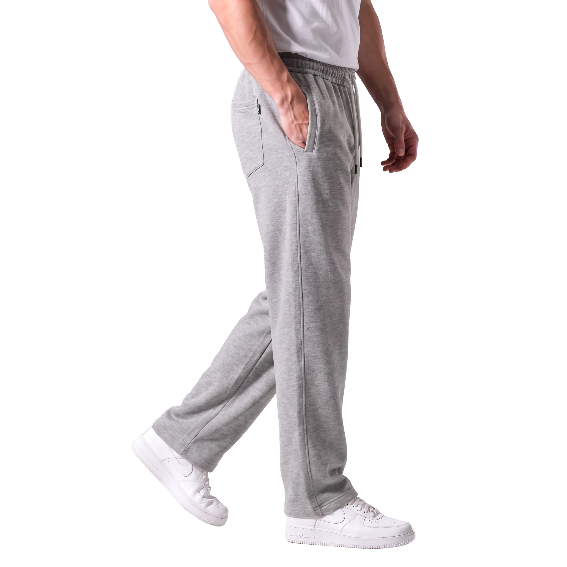 Clover ribbed interlock sweatpants with welt pockets