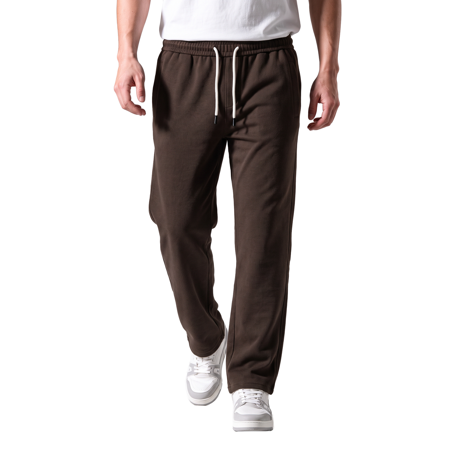 Clover ribbed interlock sweatpants with welt pockets