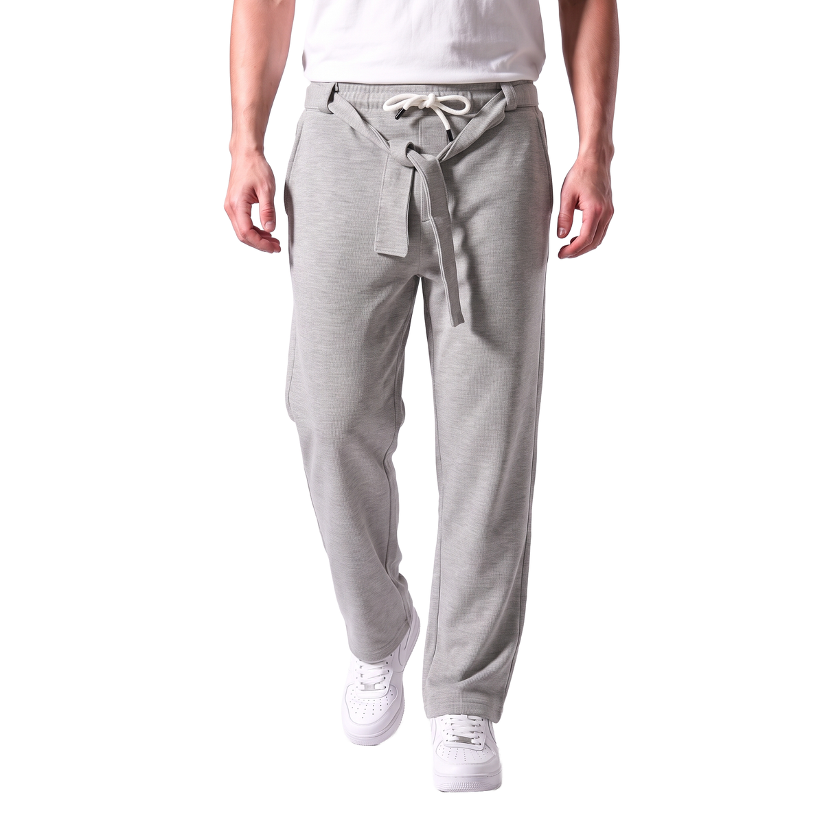 Clover ribbed interlock  joggers with waistband