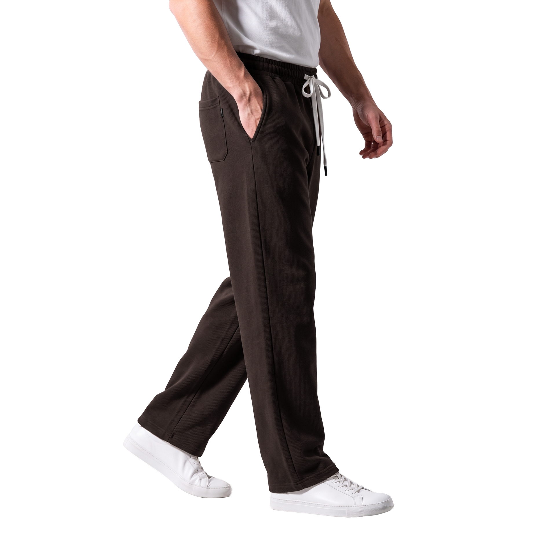 Clover ribbed interlock joggers with a utility pocket
