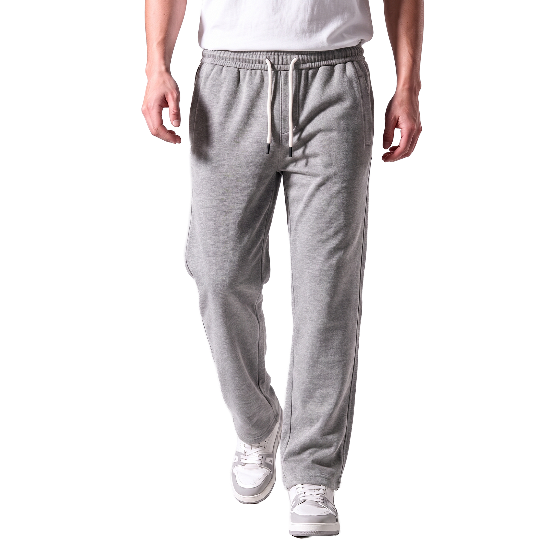 Clover ribbed interlock sweatpants with welt pockets