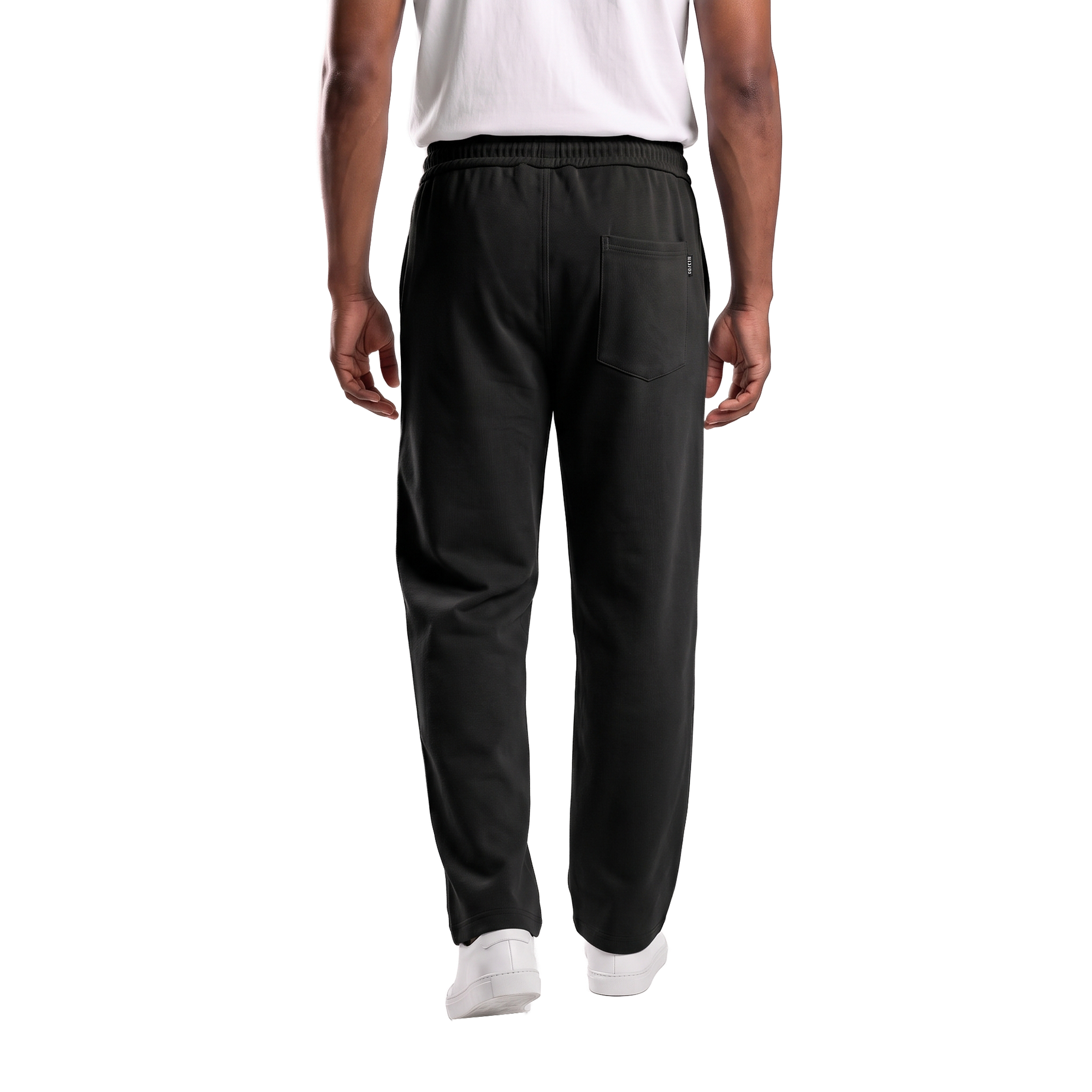 Clover ribbed interlock joggers with a slip-on pocket