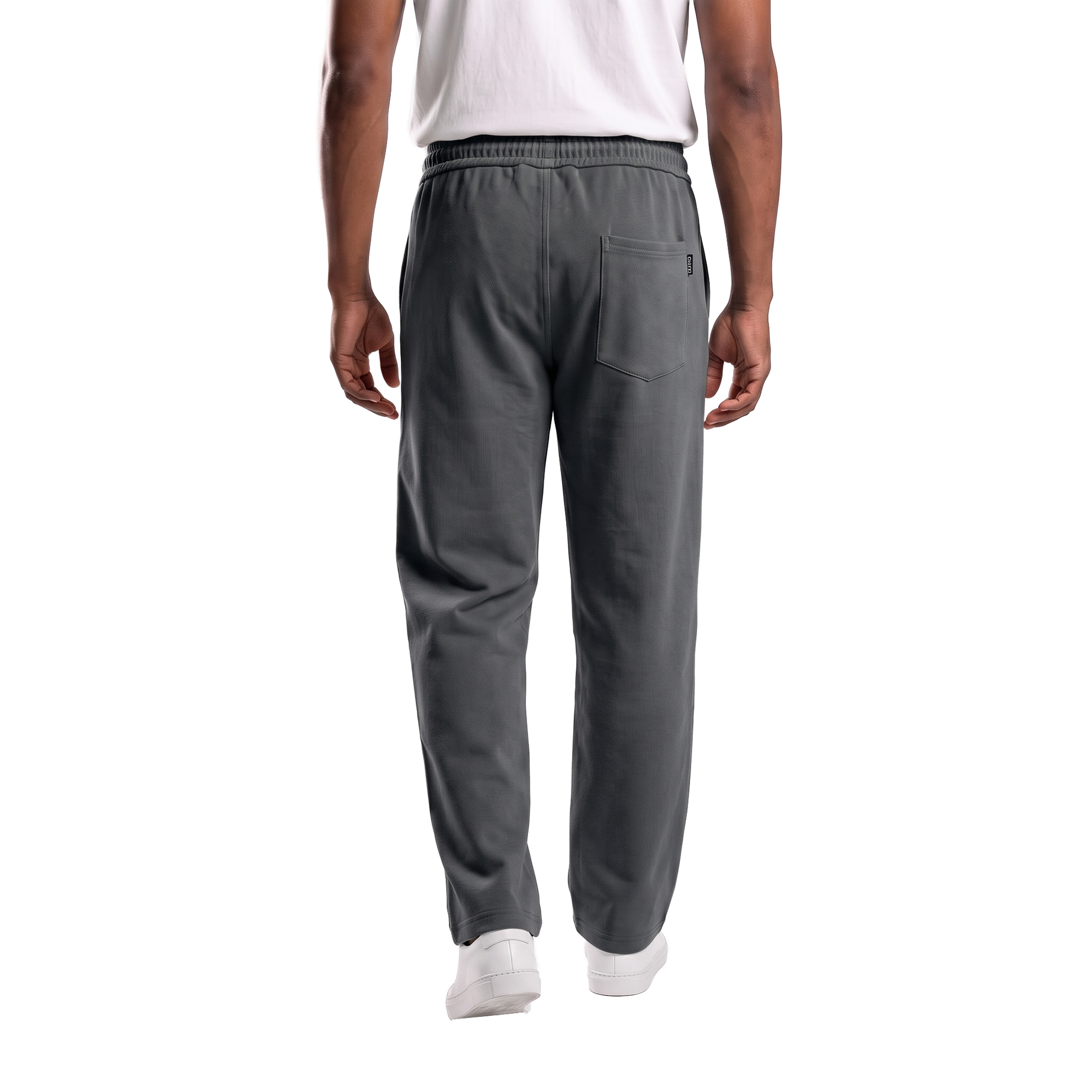 Clover ribbed interlock joggers with a slip-on pocket