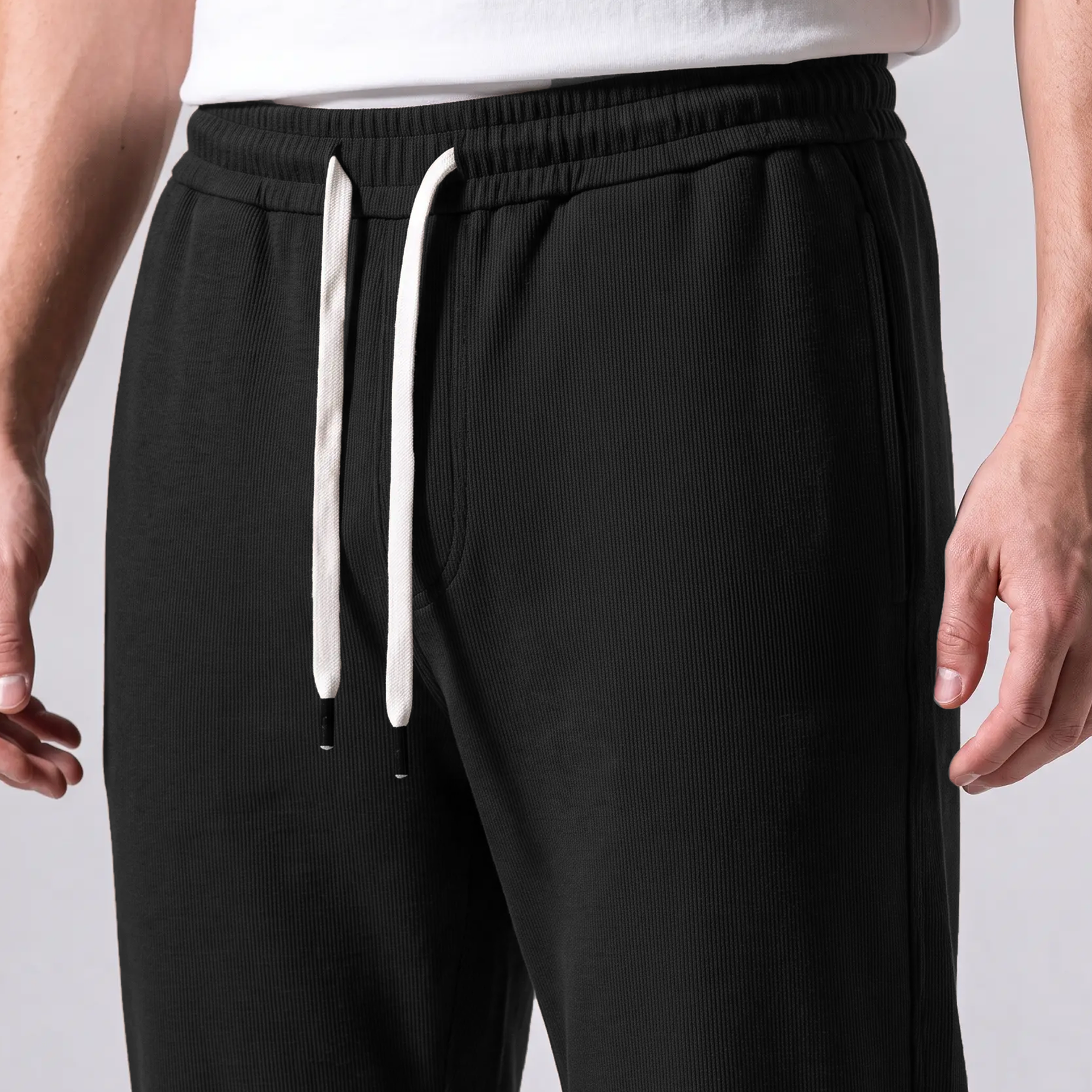 Clover ribbed interlock joggers with a utility pocket