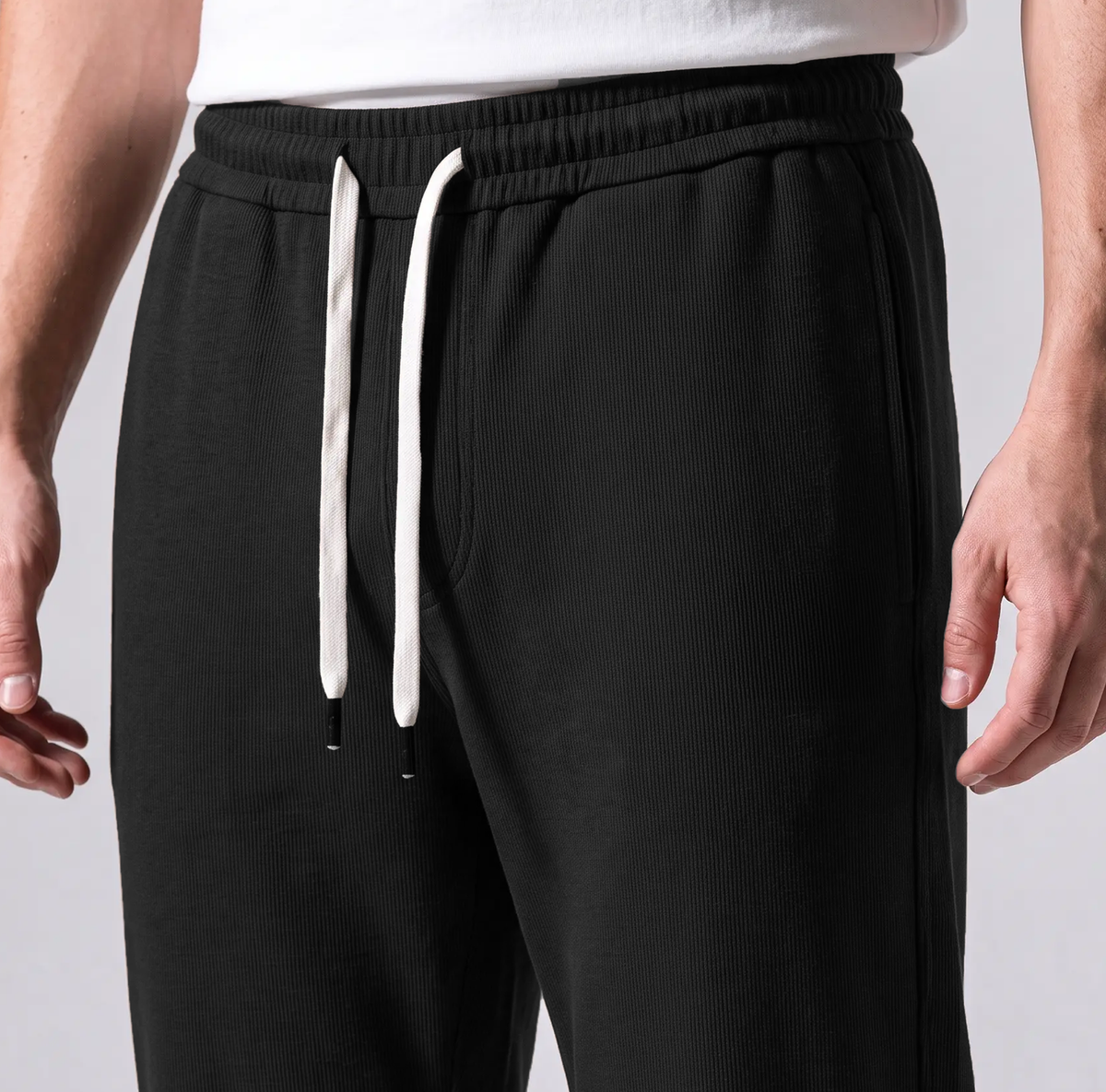 Clover ribbed interlock joggers with a utility pocket