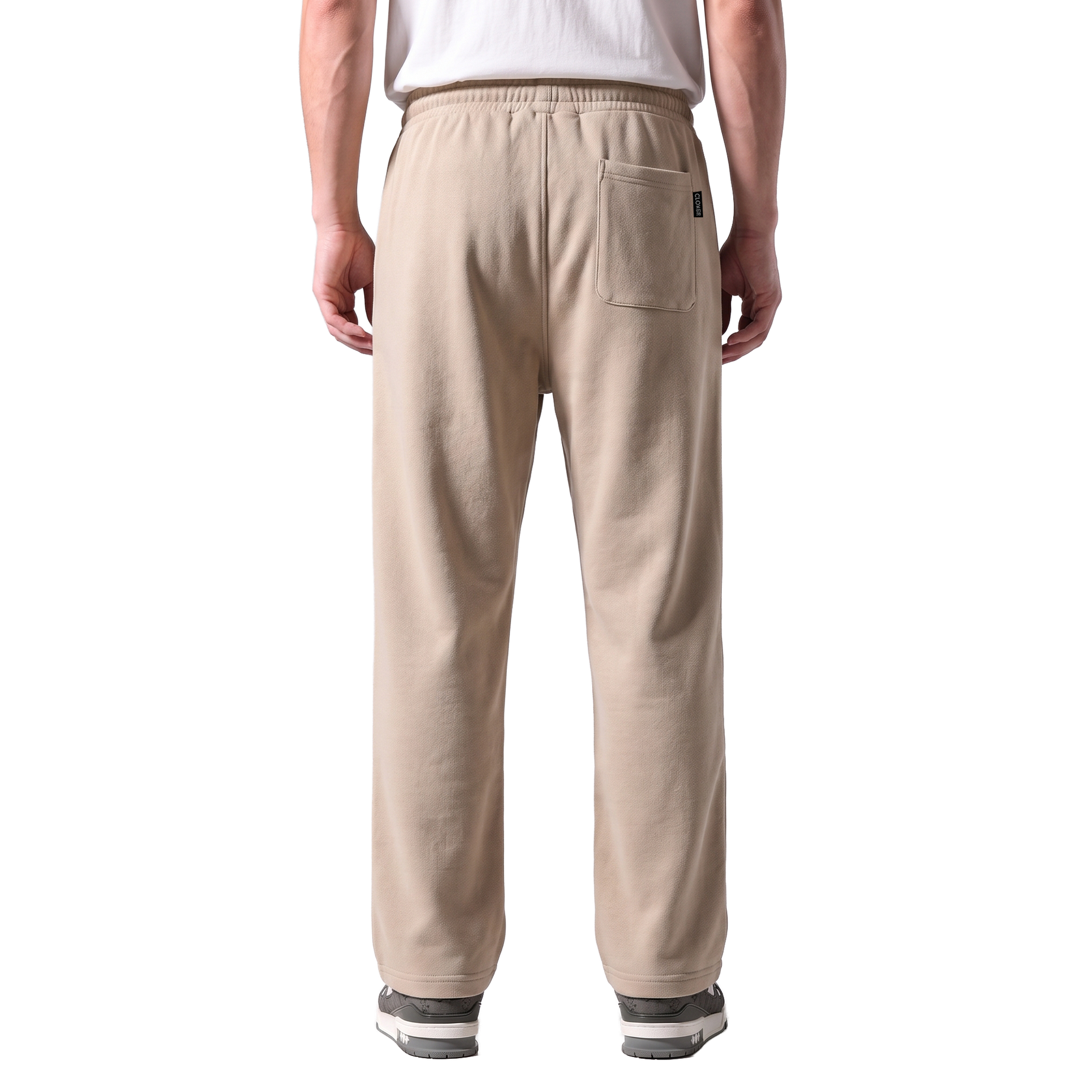 Clover ribbed interlock joggers with a utility pocket