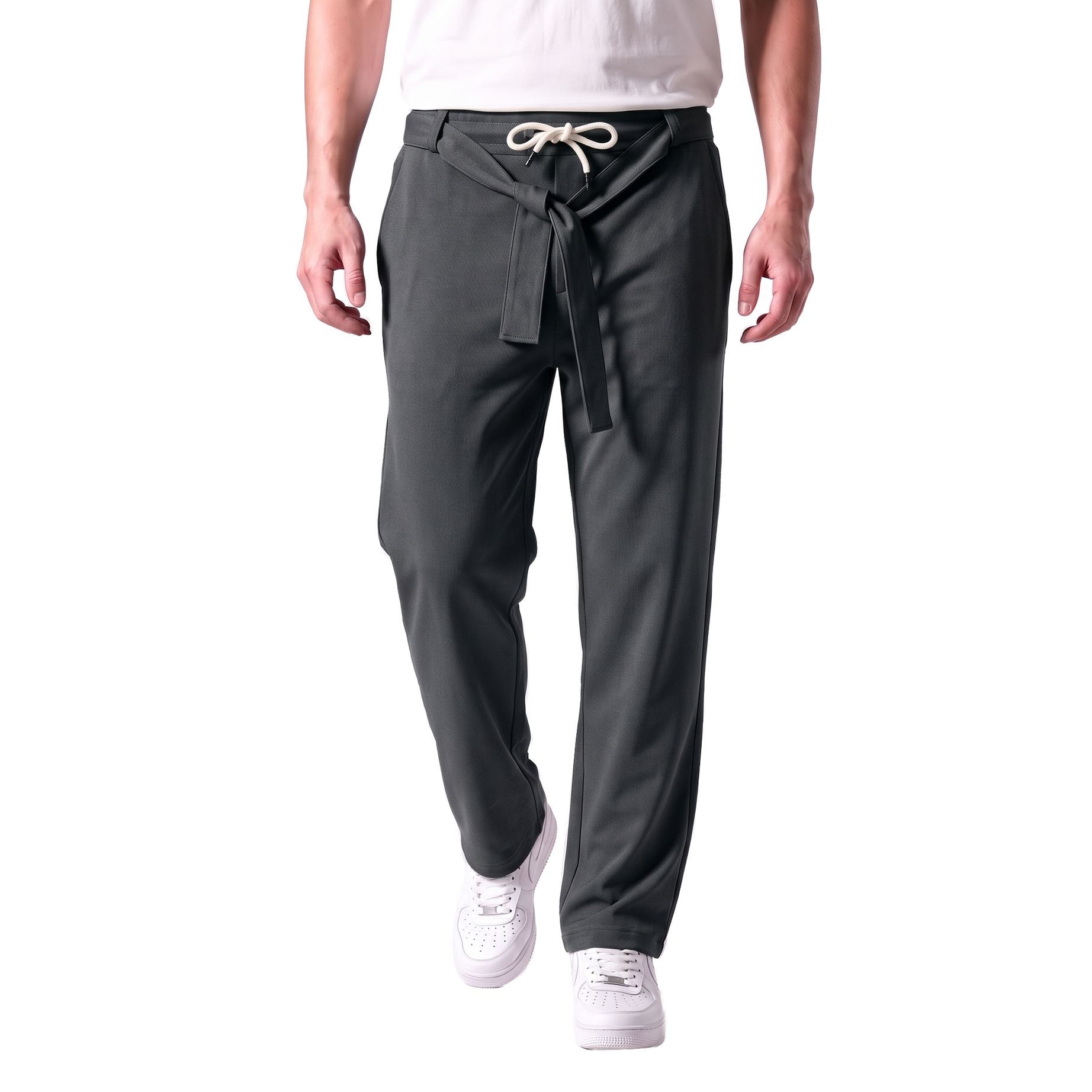 Clover ribbed interlock  joggers with waistband