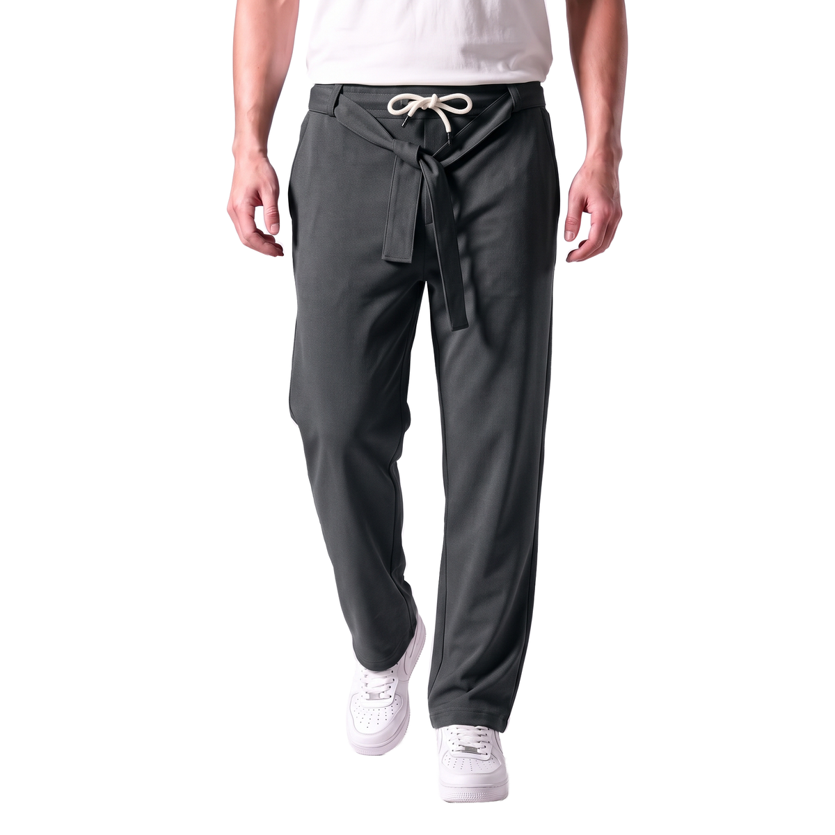 Clover ribbed interlock  joggers with waistband