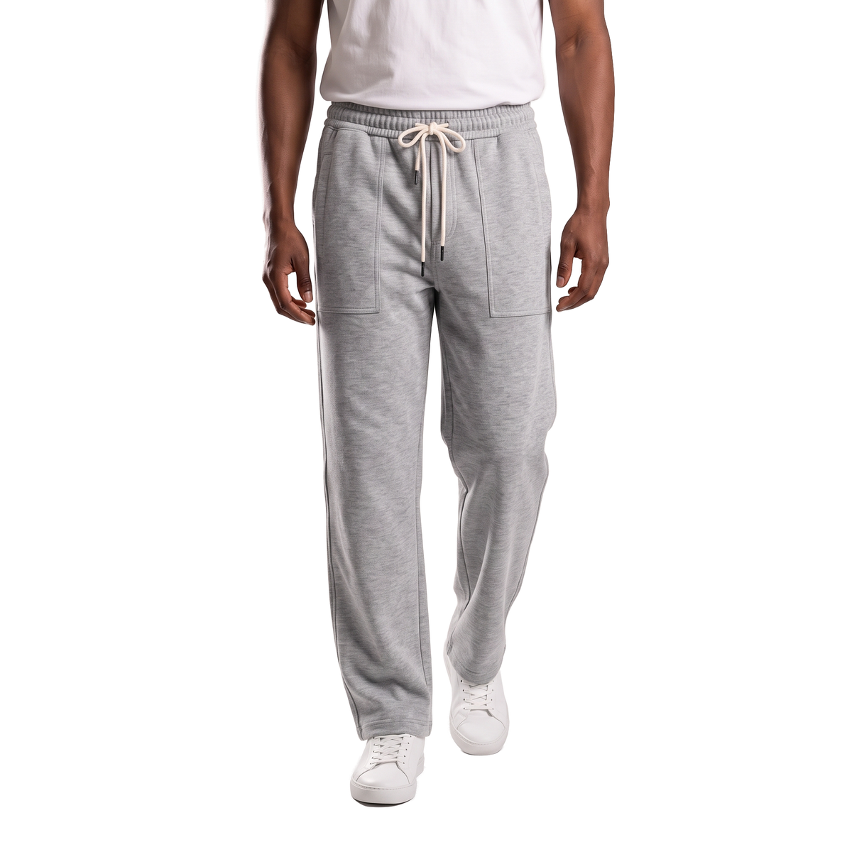 Clover ribbed interlock joggers with a slip-on pocket