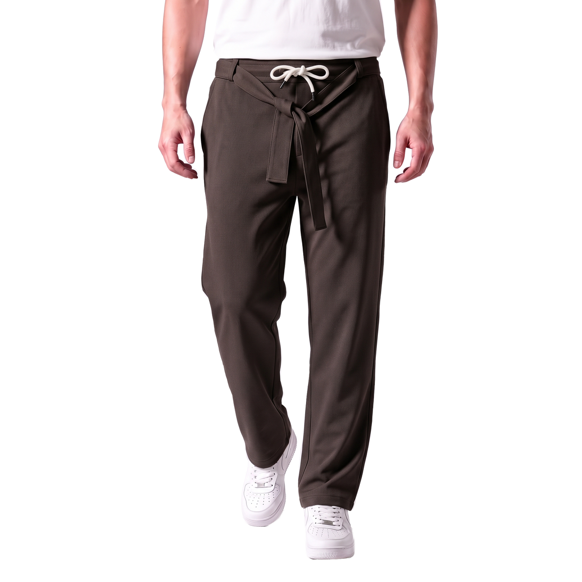 Clover ribbed interlock  joggers with waistband