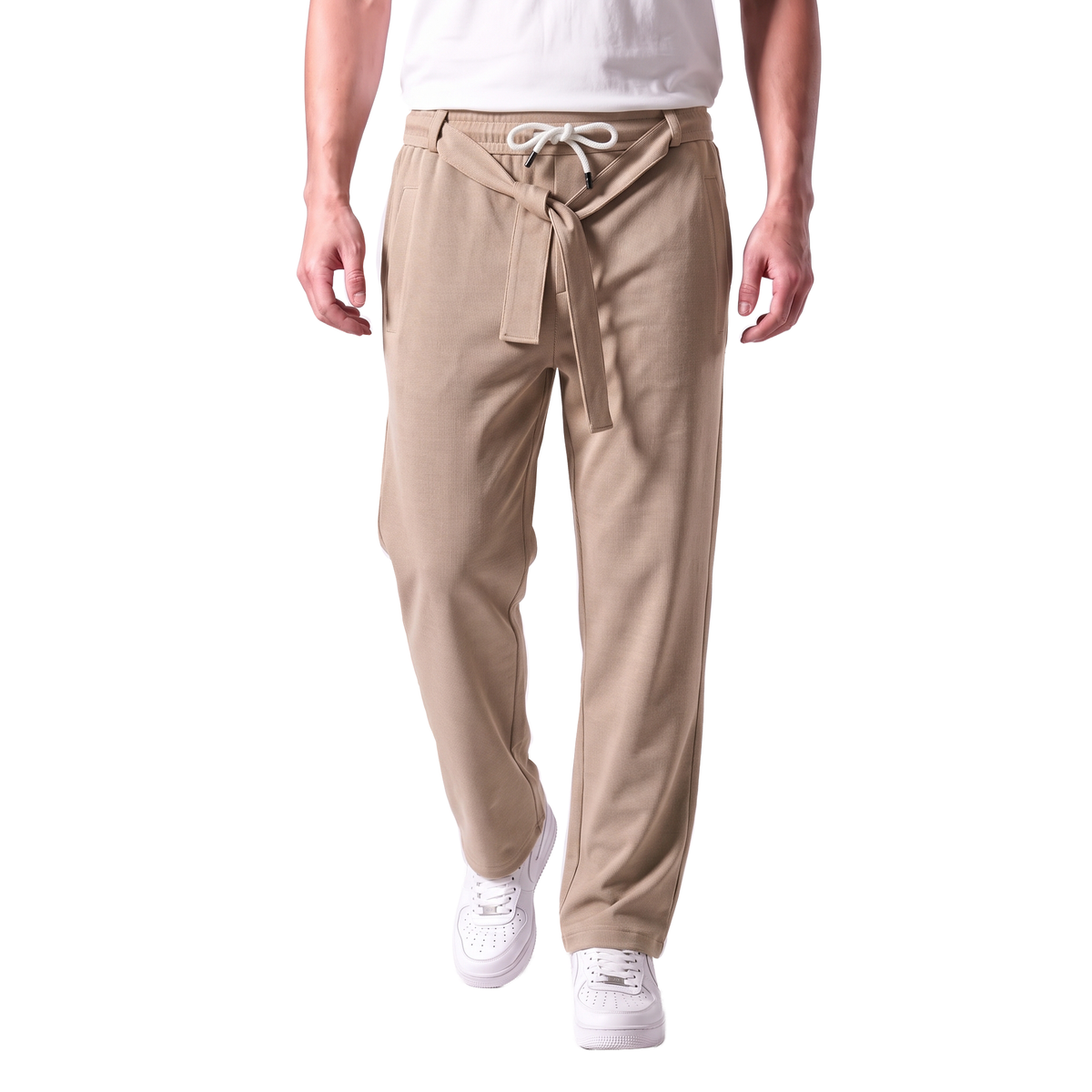 Clover ribbed interlock  joggers with waistband