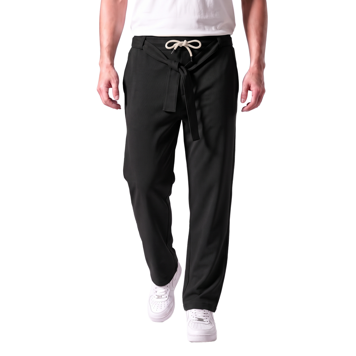 Clover ribbed interlock  joggers with waistband