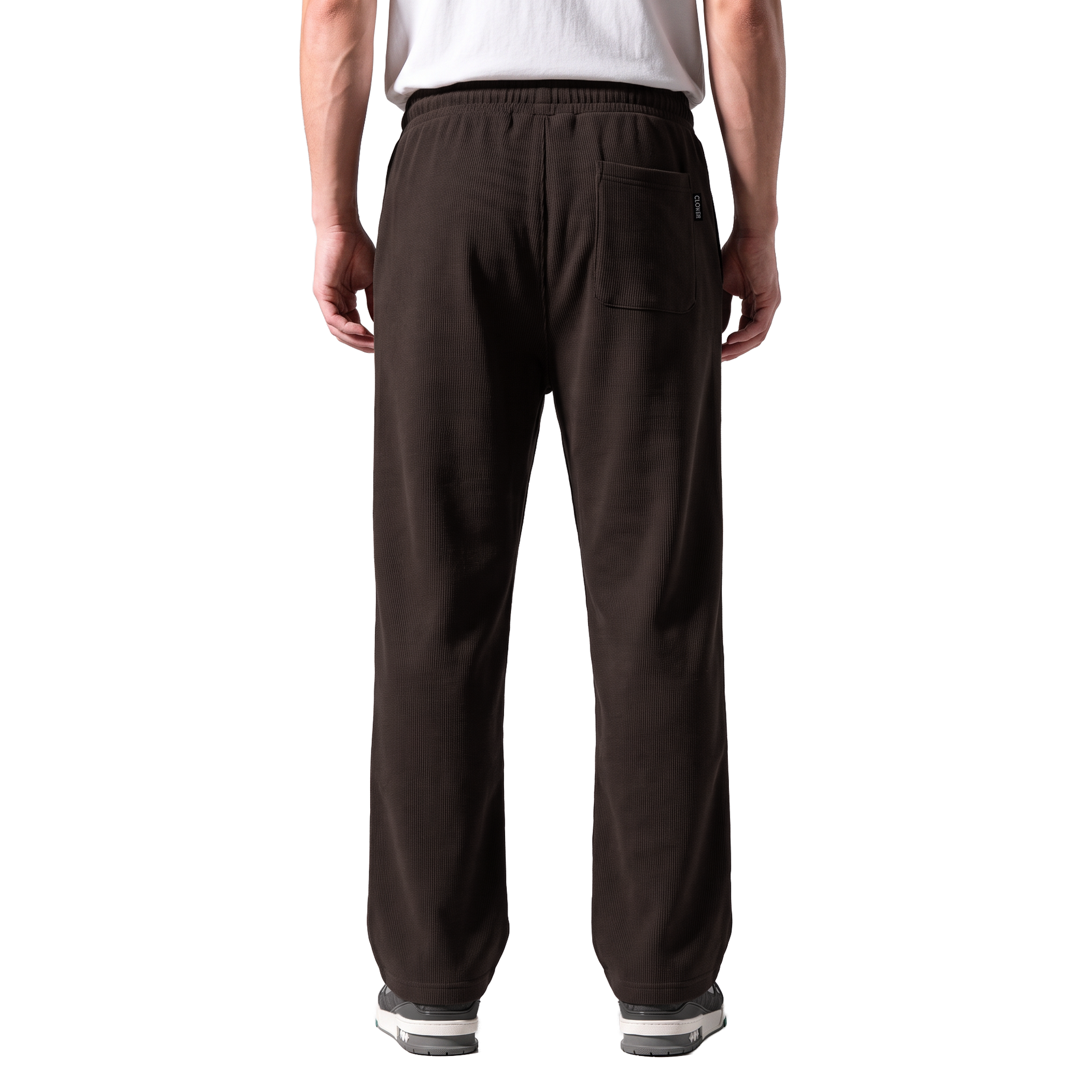 Clover ribbed interlock joggers with a utility pocket