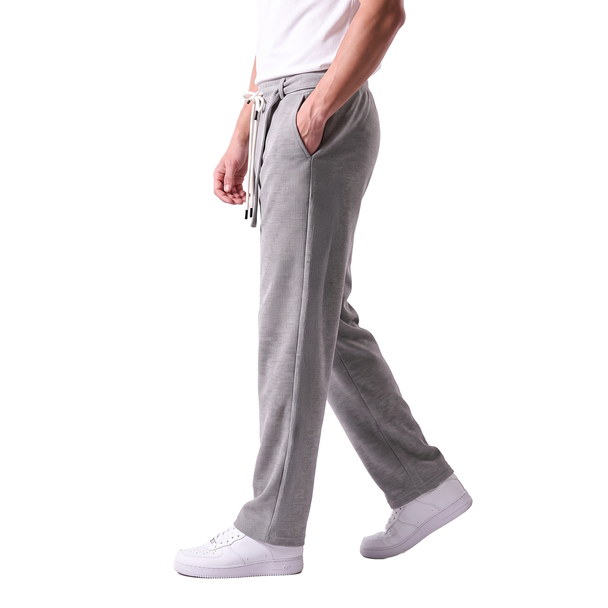 Clover ribbed interlock  joggers with waistband