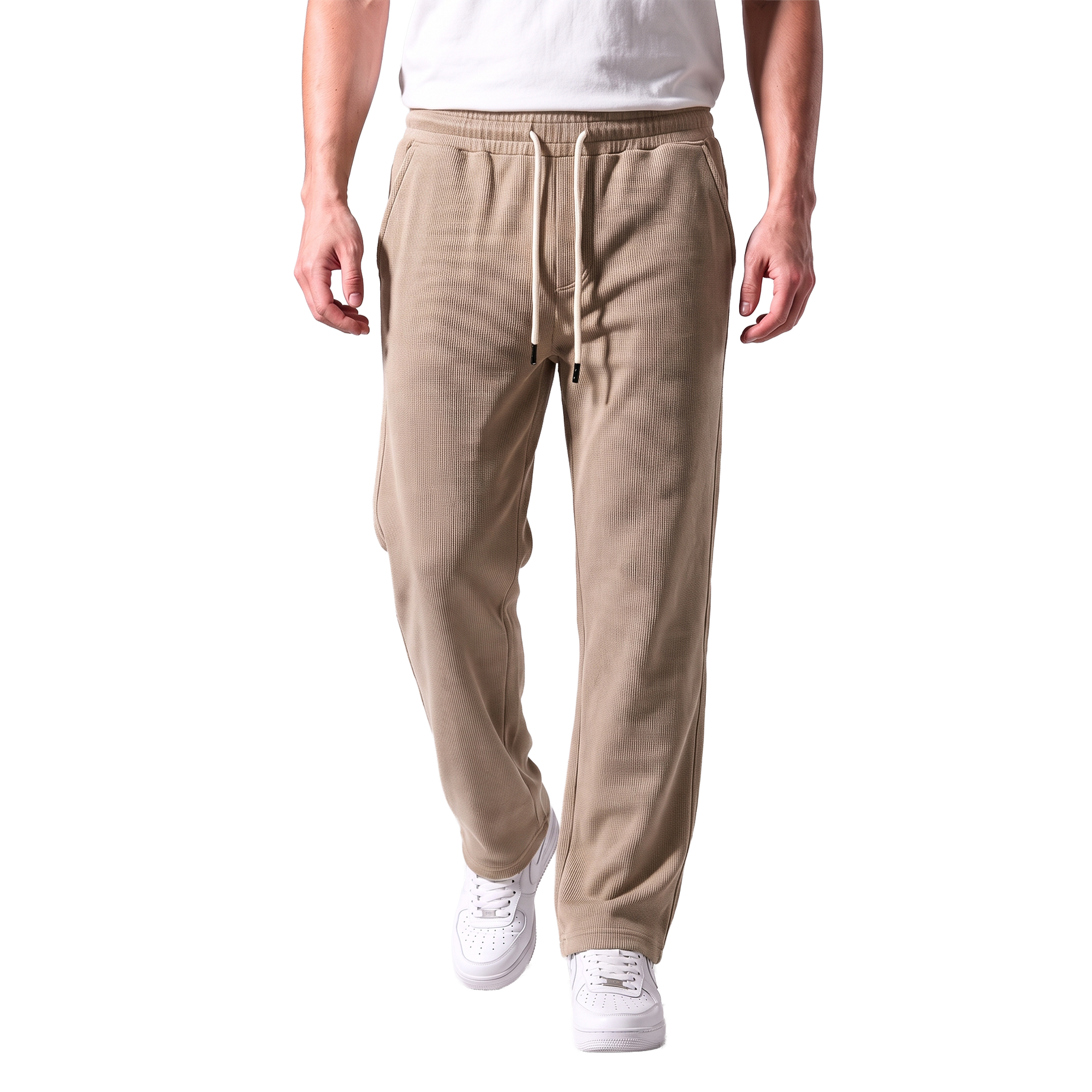 Clover ribbed interlock joggers with a utility pocket