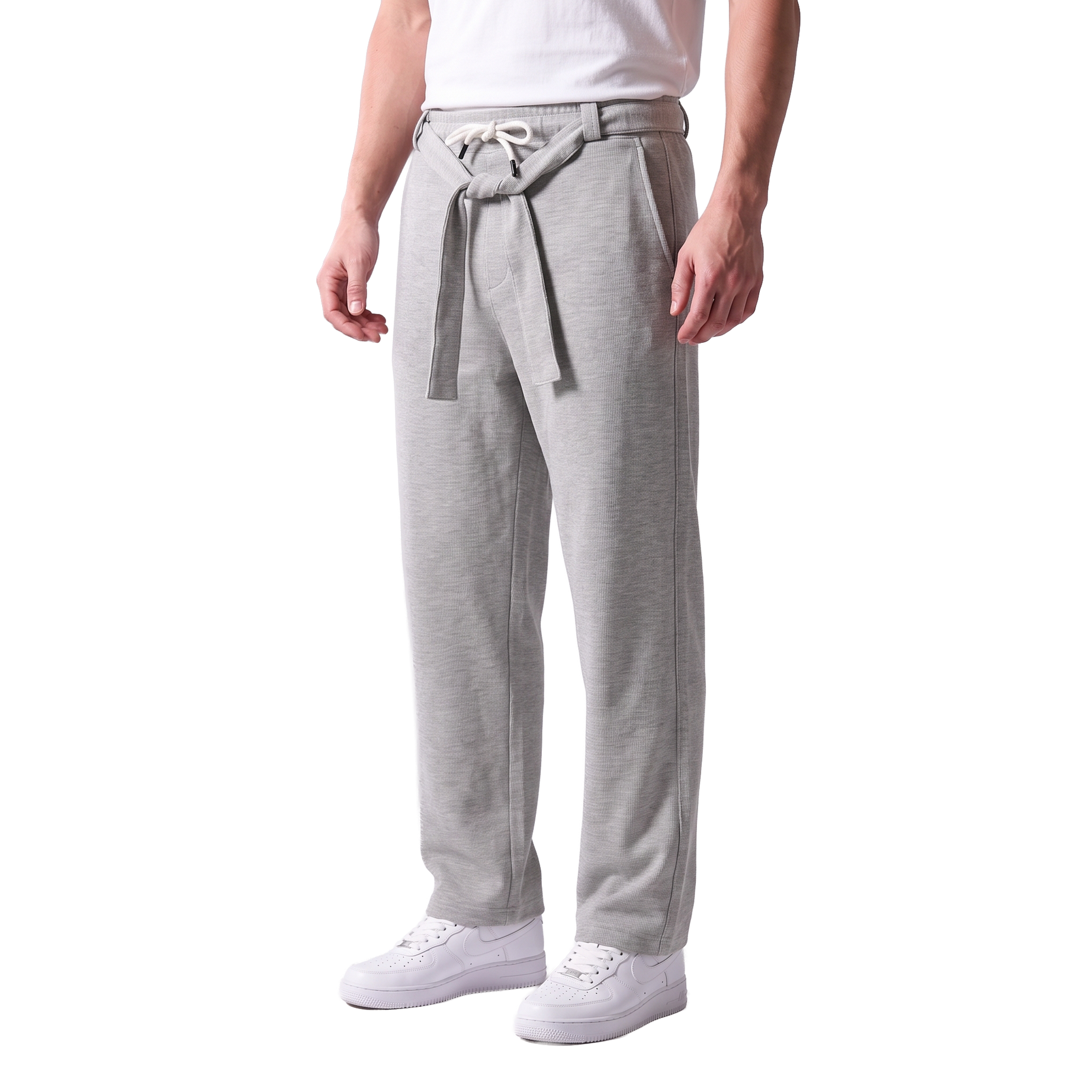 Clover ribbed interlock  joggers with waistband
