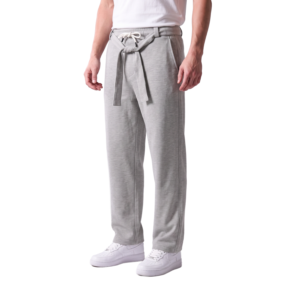Clover ribbed interlock  joggers with waistband