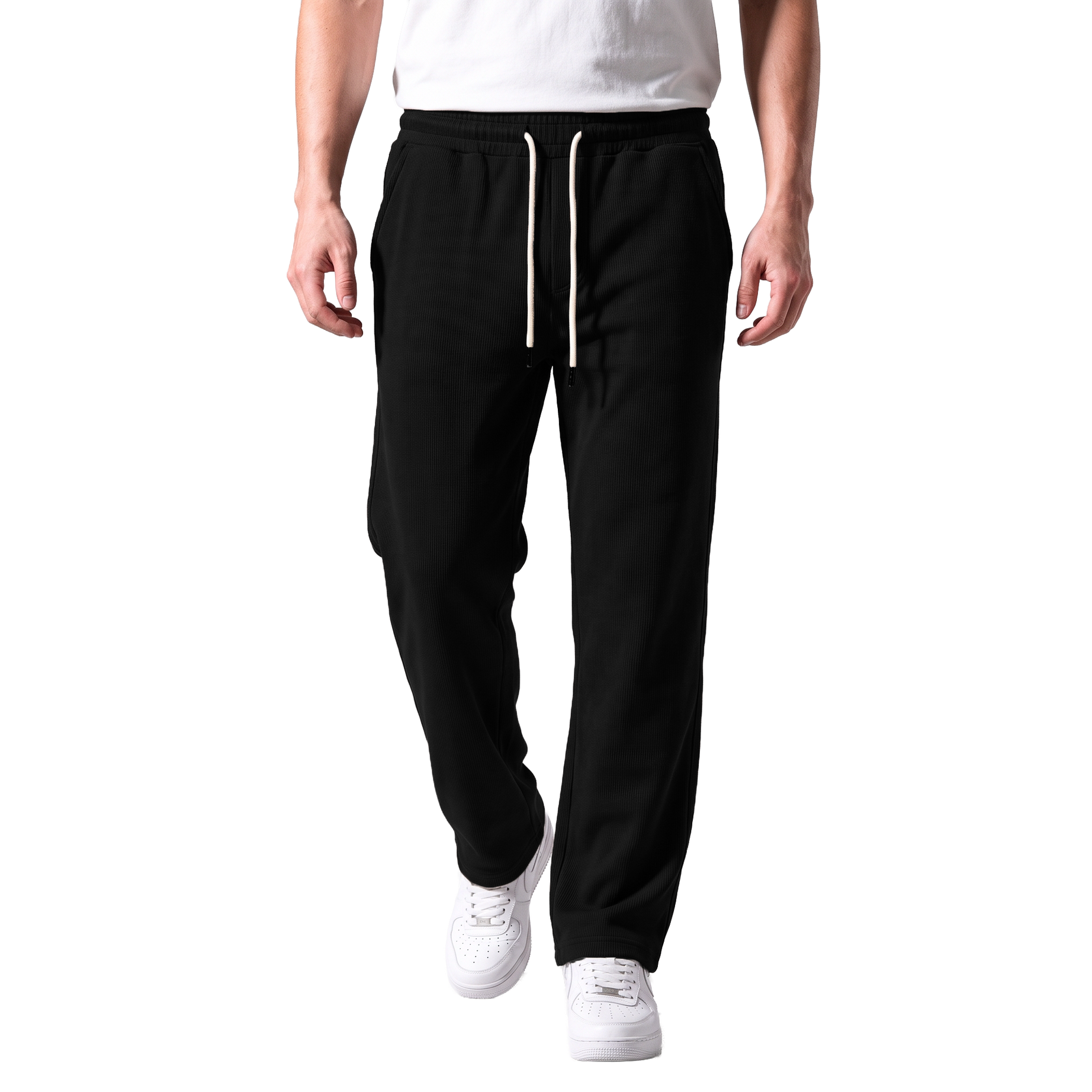 Clover ribbed interlock joggers with a utility pocket