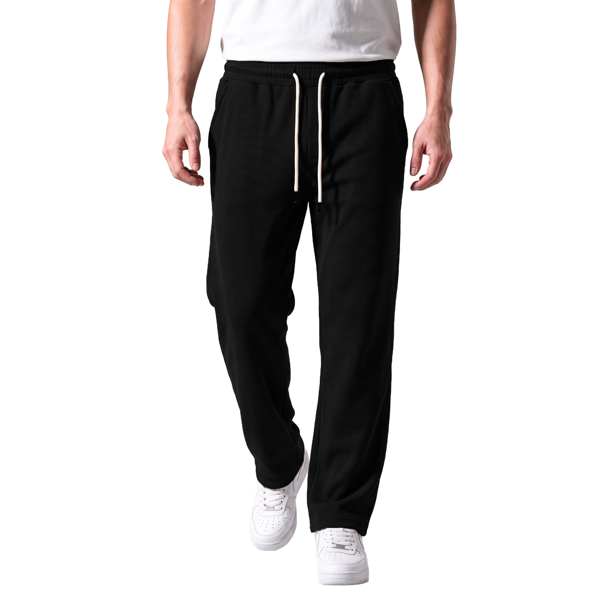 Clover ribbed interlock joggers with a utility pocket